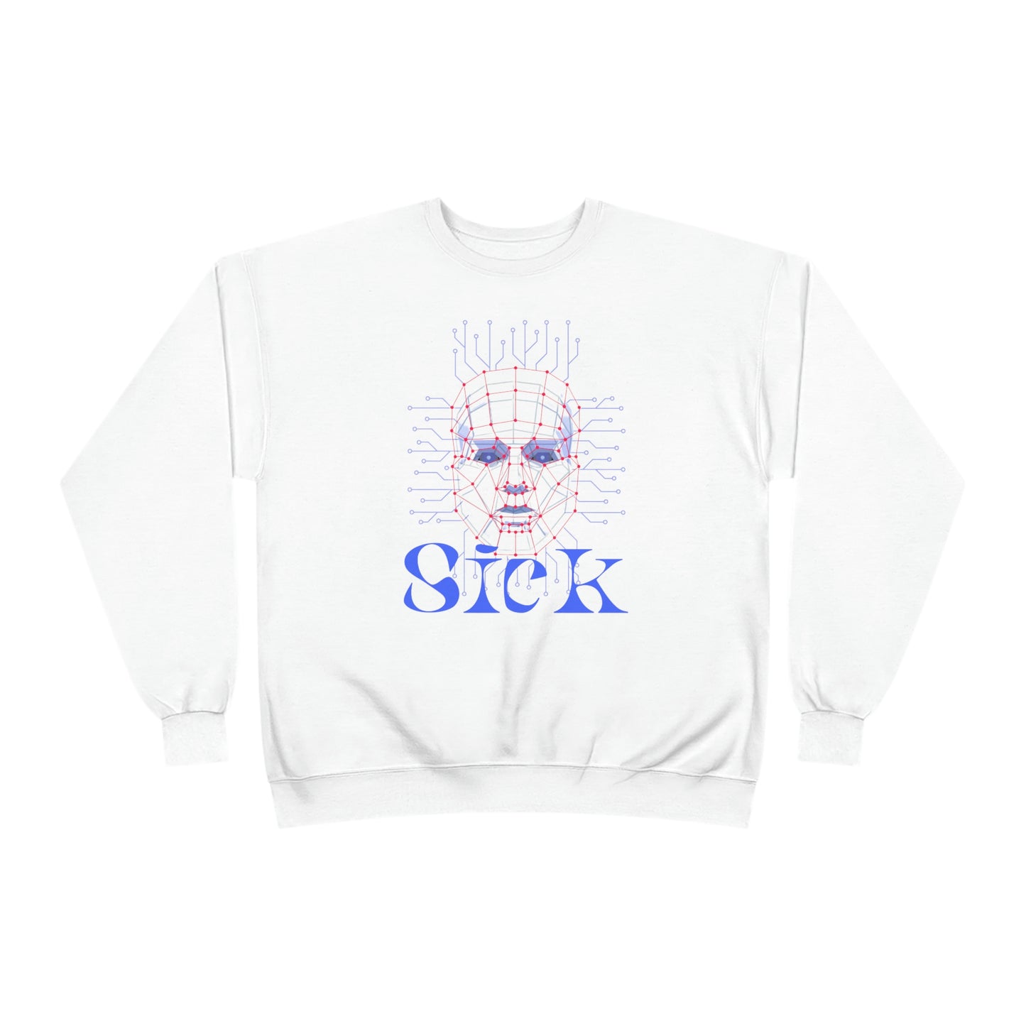 ‘Sick mind’ Printed on Front & Back. Unisex EcoSmart® Crewneck Sweatshirt