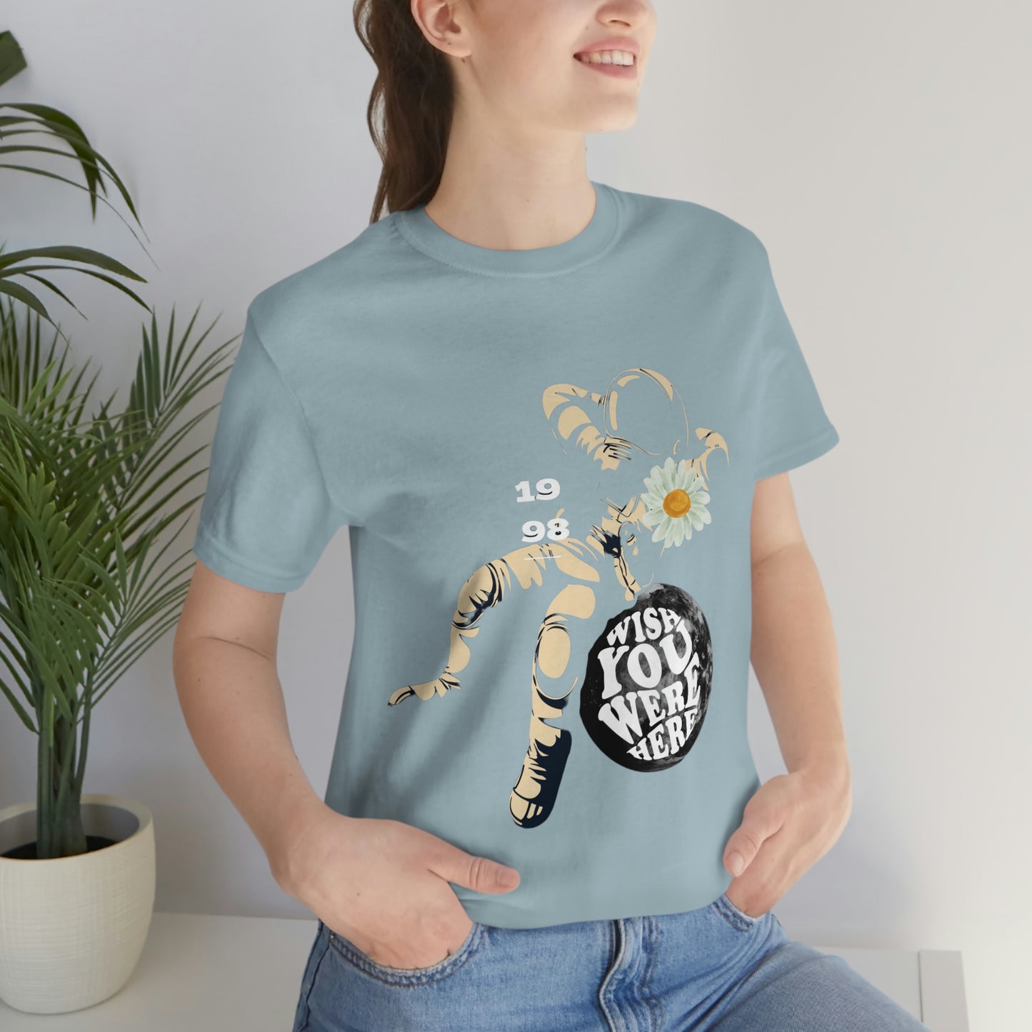 Camiseta de manga corta de jersey unisex "Ojalá estuvieras aquí"