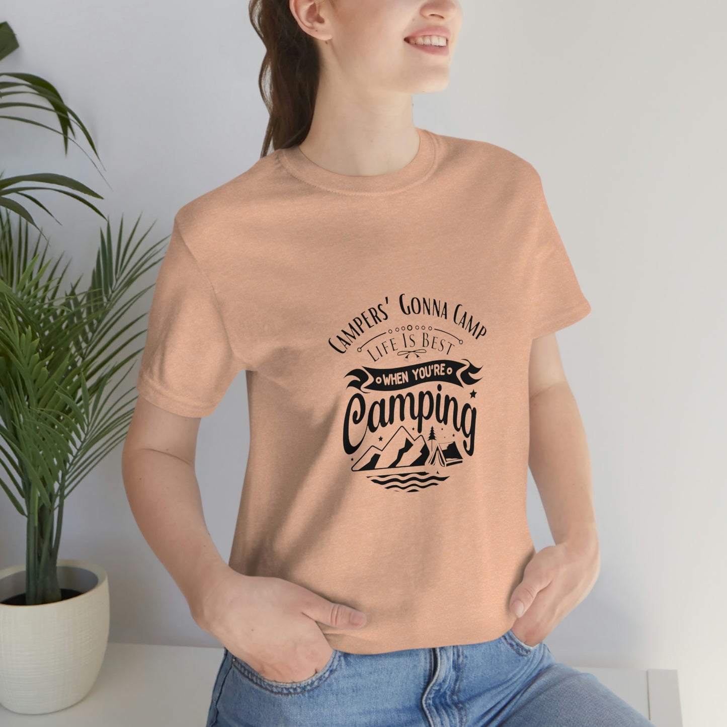 ‘Campers gonna camp’ Unisex Jersey Short Sleeve Tee