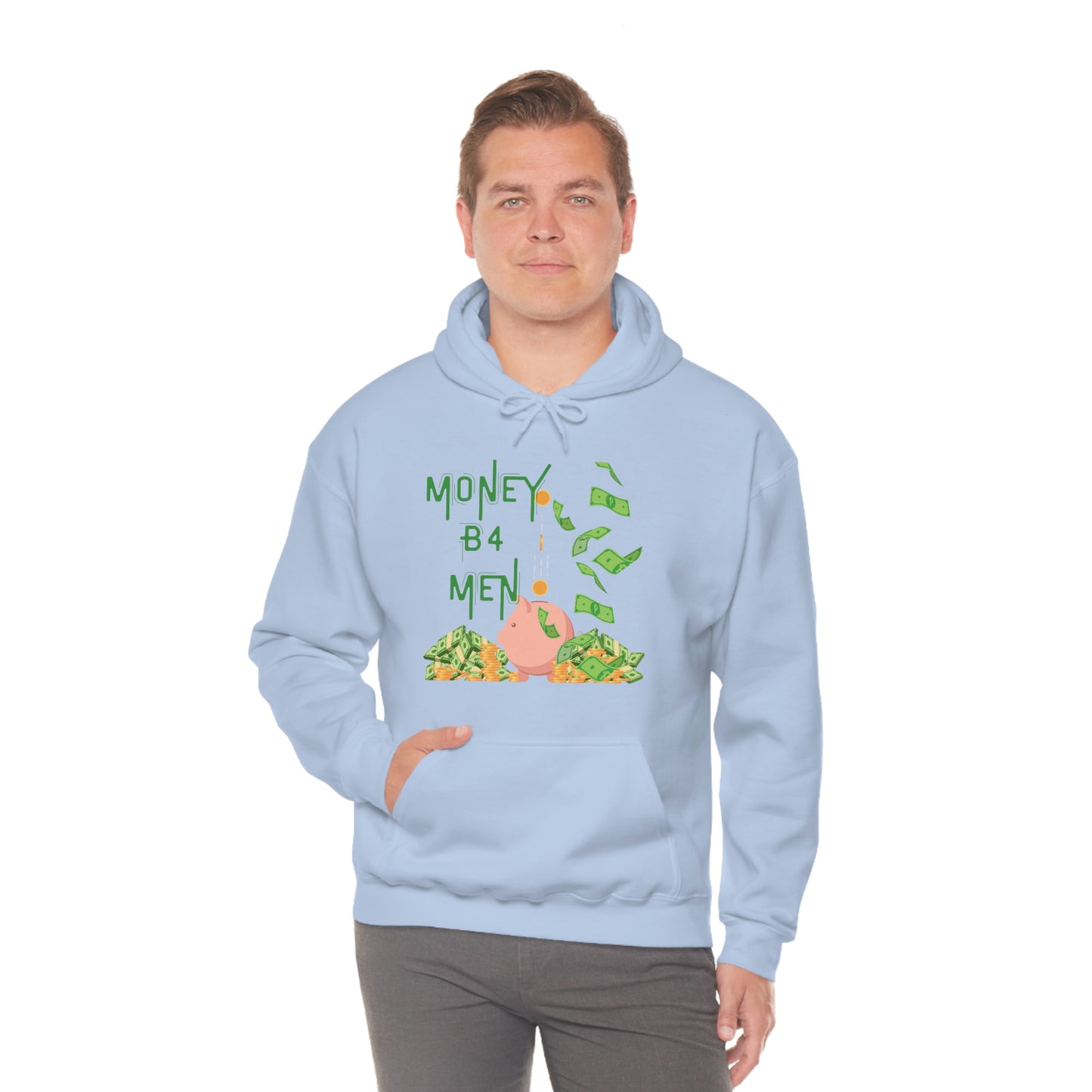 ‘Money B4 Men’   Unisex Heavy Blend™ Hooded Sweatshirt