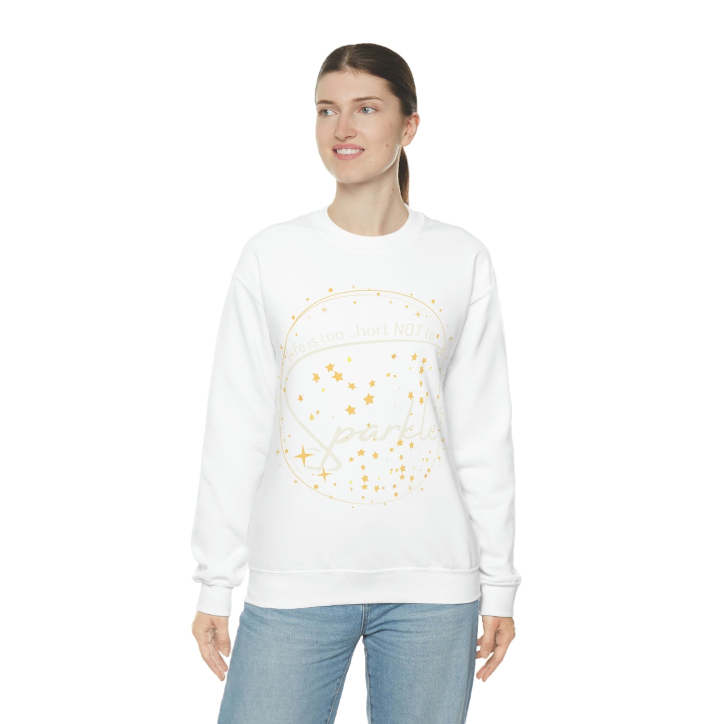 ‘Life is too short NOT to Sparkle’  Unisex Heavy Blend™ Crewneck Sweatshirt