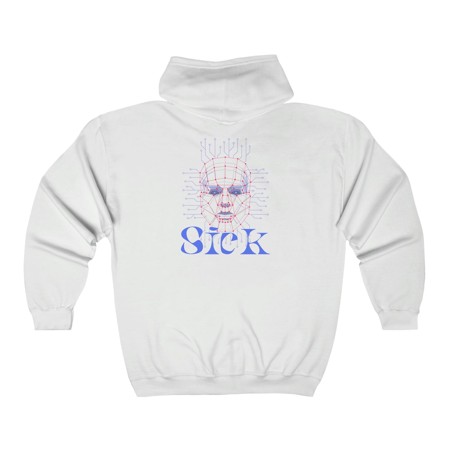 ‘SICK’ Printed Front & Back Unisex Heavy Blend™ Full Zip Hooded Sweatshirt