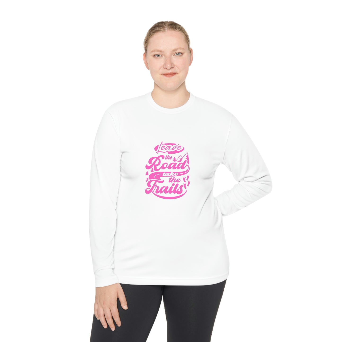 ‘Leave the road and take the trails’ Unisex Lightweight Long Sleeve Tee