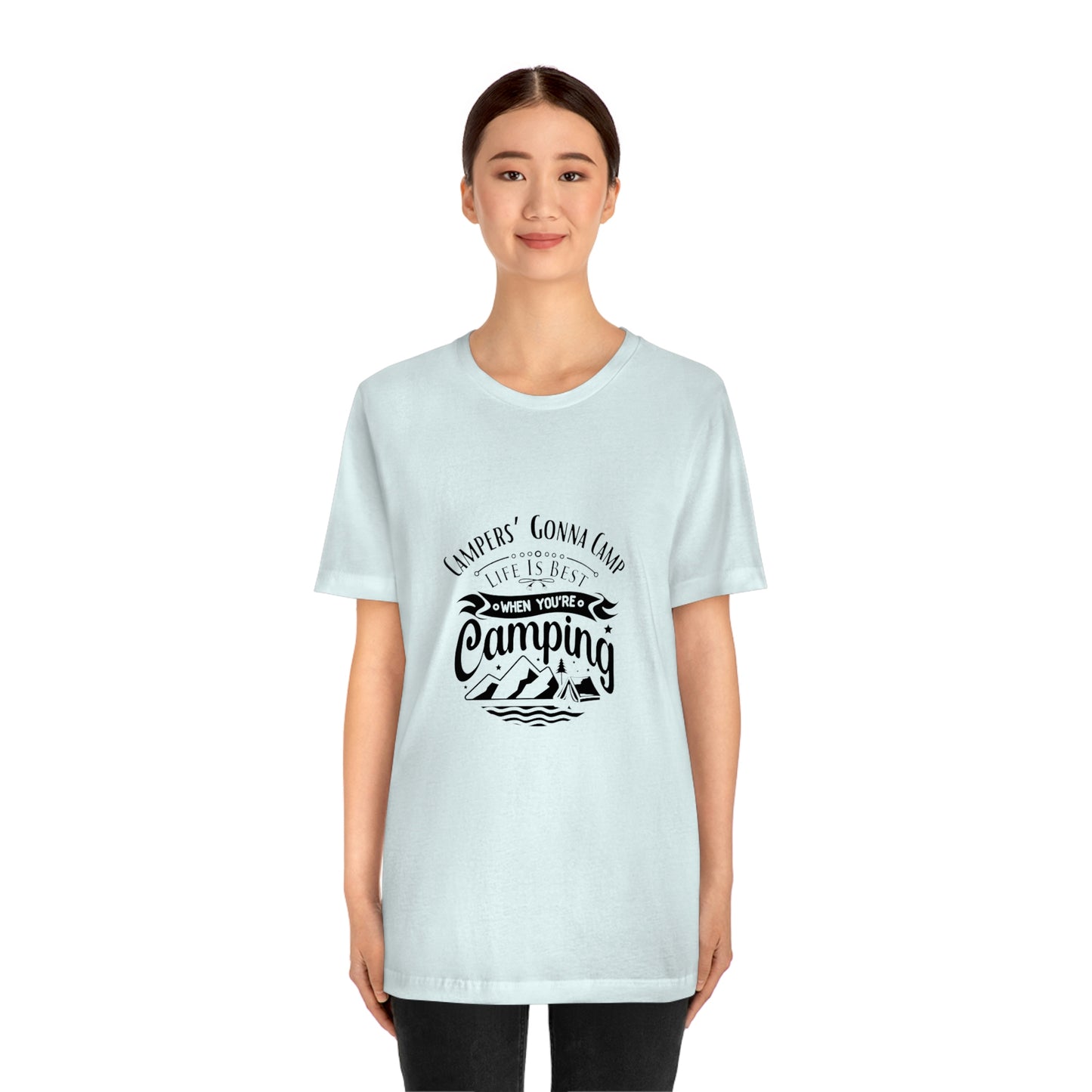 ‘Campers gonna camp’ Unisex Jersey Short Sleeve Tee