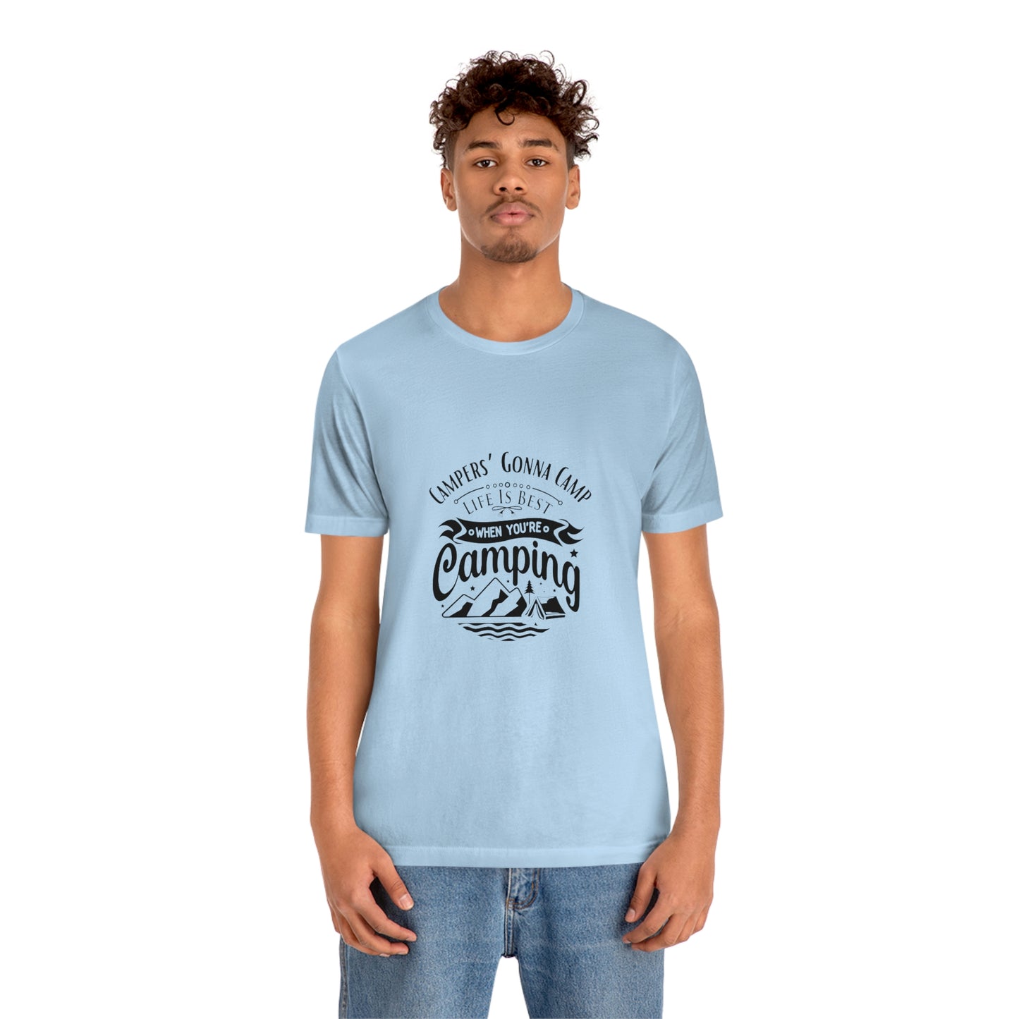 ‘Campers gonna camp’ Unisex Jersey Short Sleeve Tee