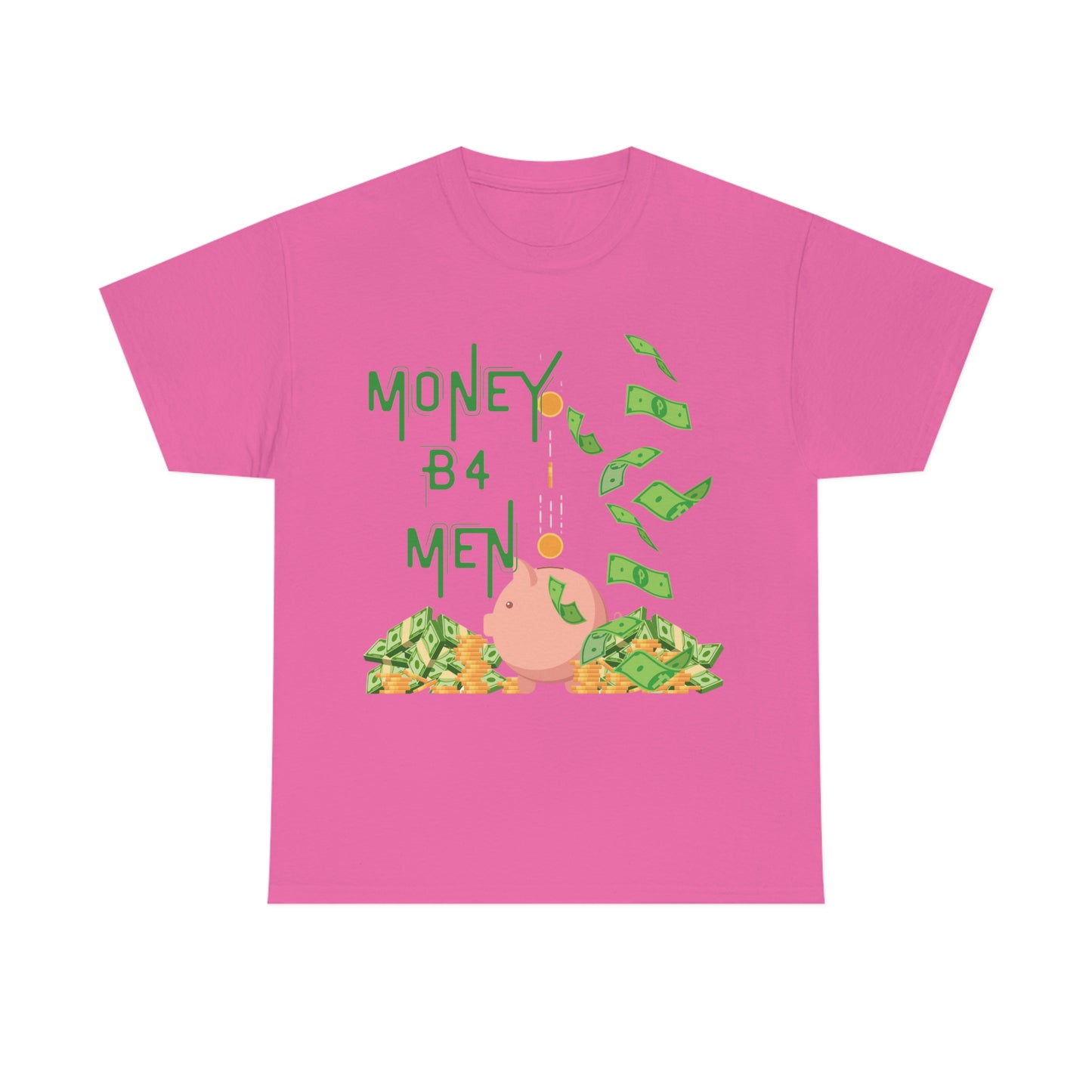 Camiseta de algodón pesado unisex 'Money B4 Men'