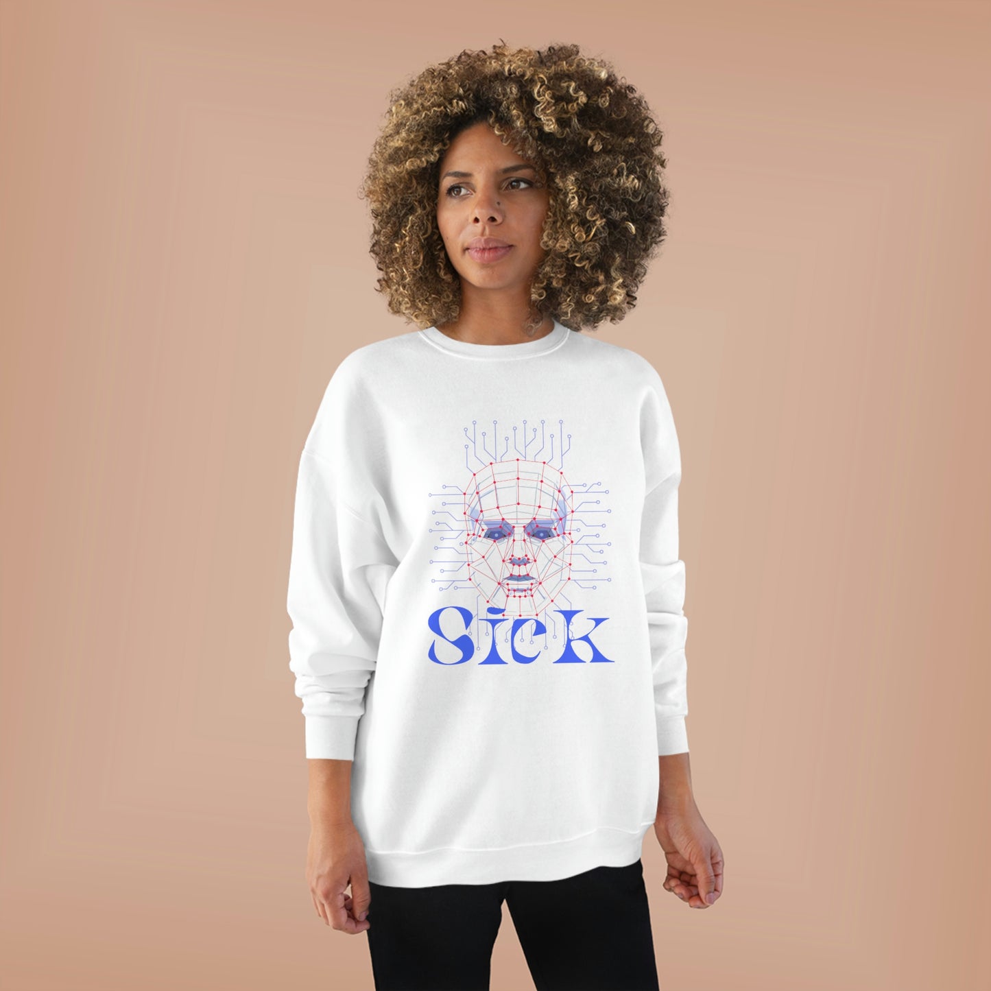 ‘Sick mind’ Printed on Front & Back. Unisex EcoSmart® Crewneck Sweatshirt