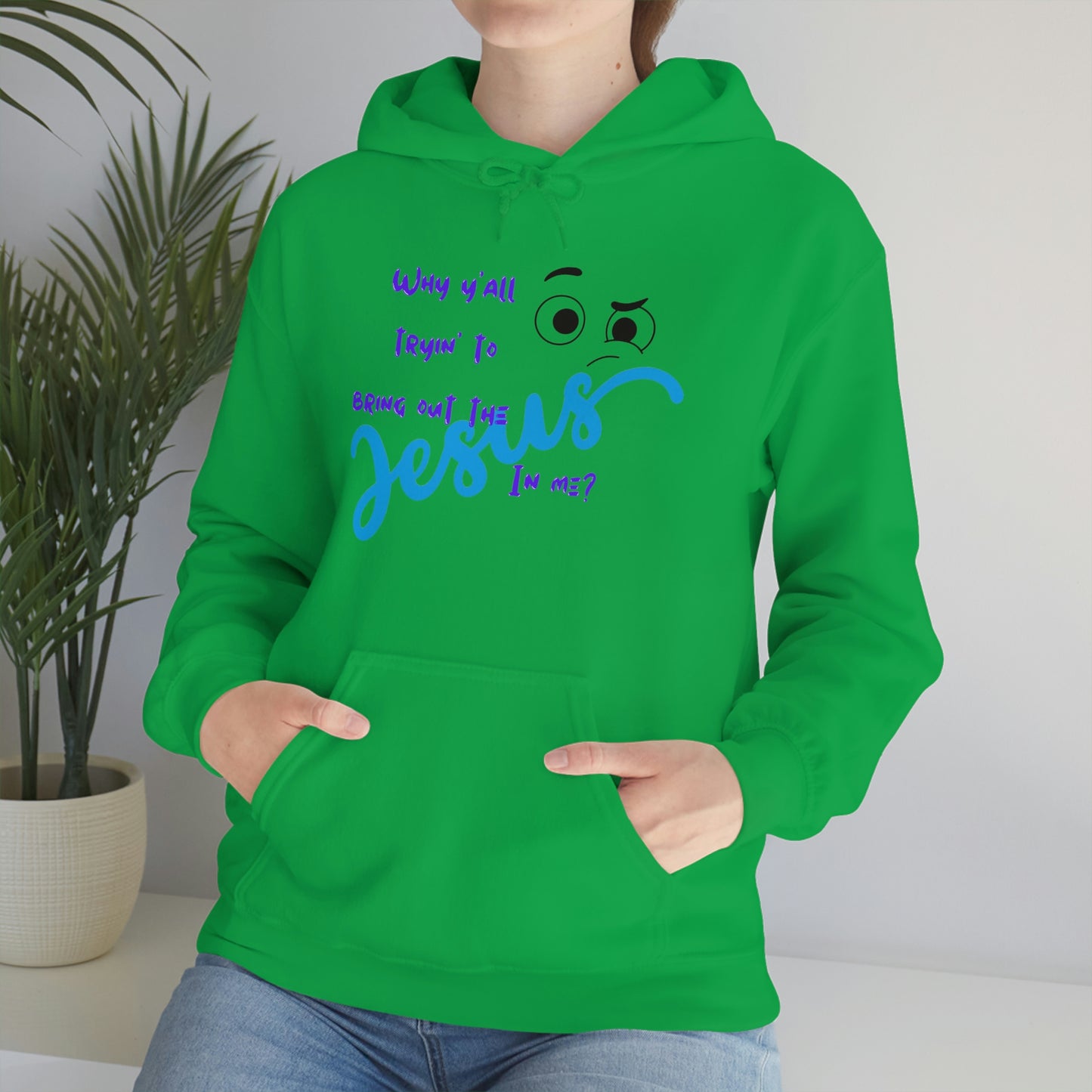 '¿Por qué están tratando de sacar al Jesús que hay en mí?' Sudadera con capucha Heavy Blend™ unisex