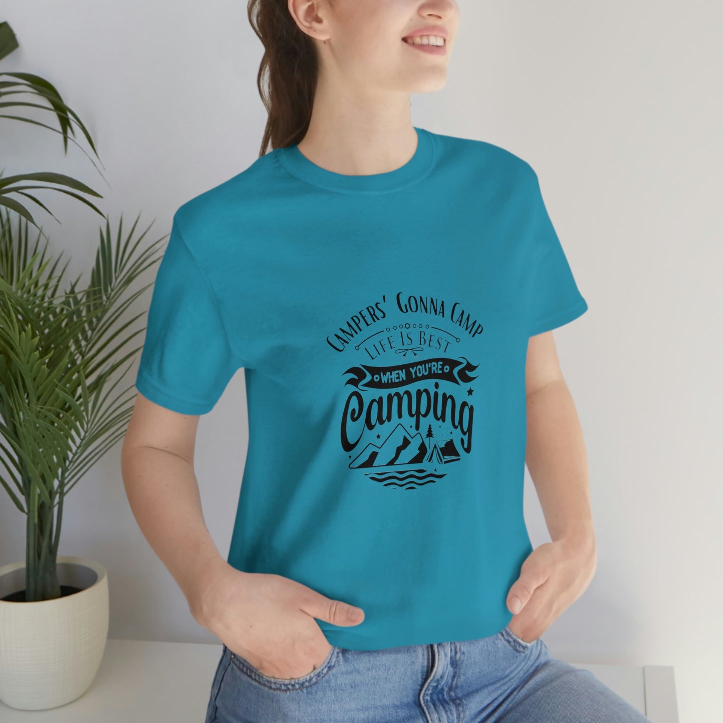 ‘Campers gonna camp’ Unisex Jersey Short Sleeve Tee