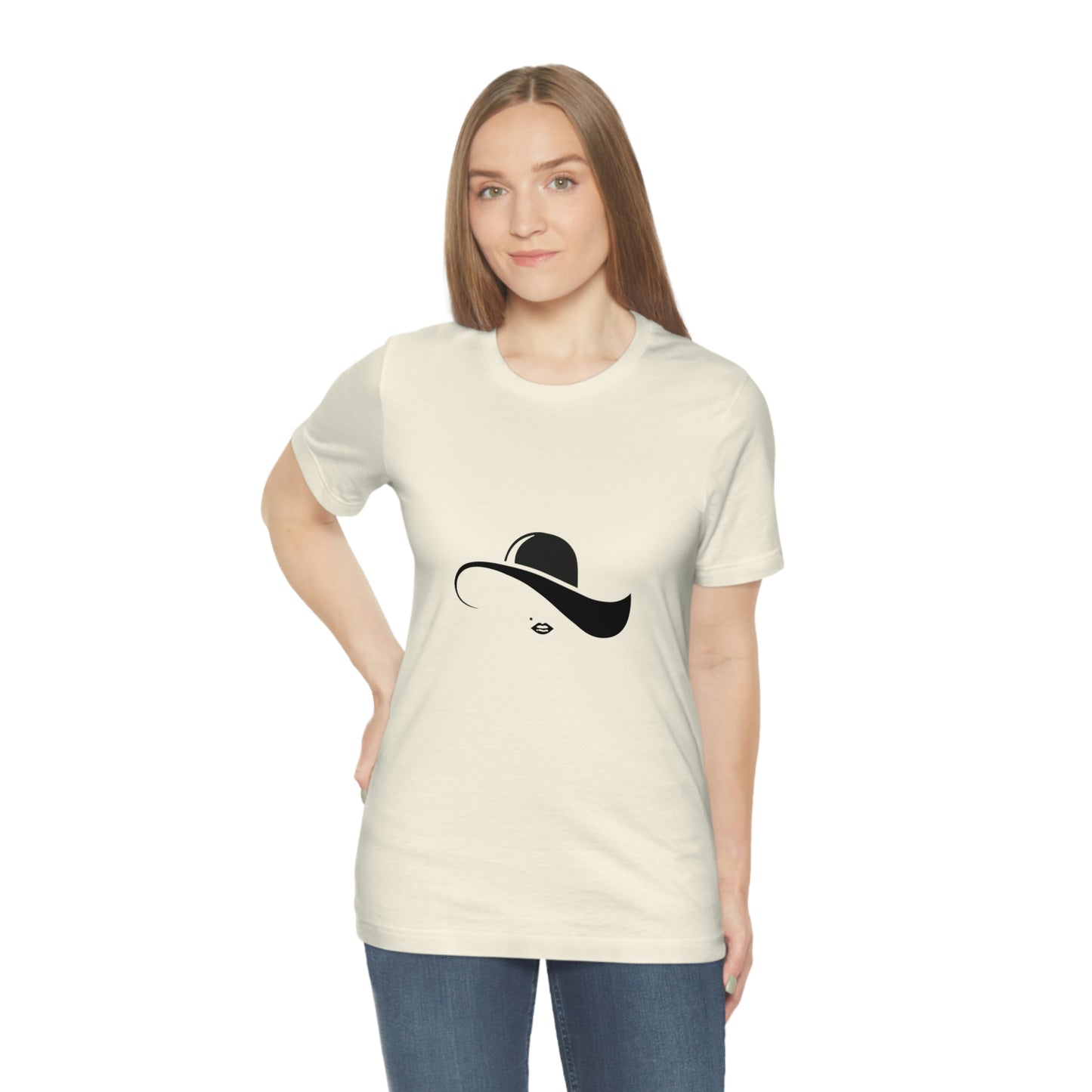 ‘Elegant hat’ Unisex Jersey Short Sleeve Tee