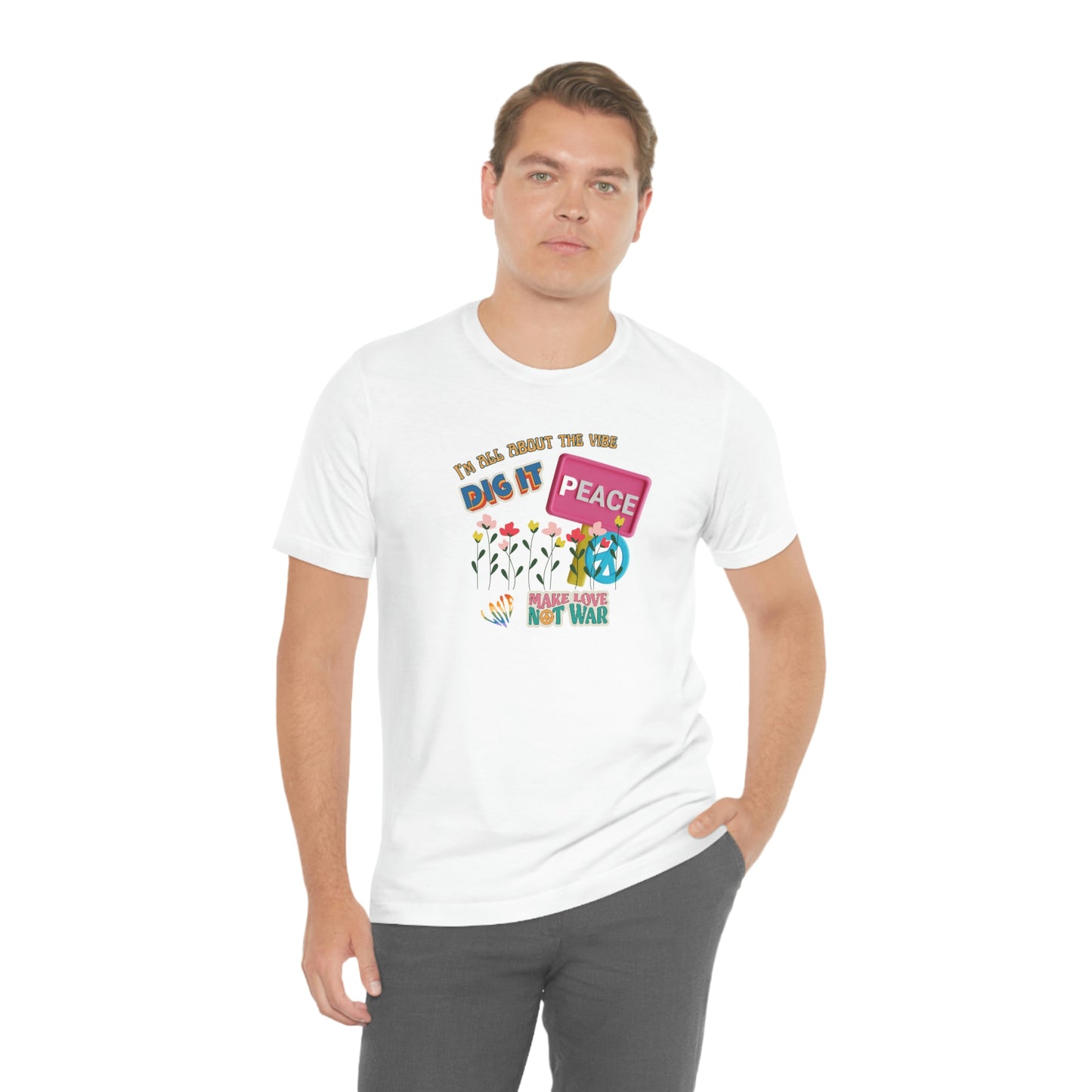 Camiseta de manga corta de jersey unisex 'I'm all About the vibe'