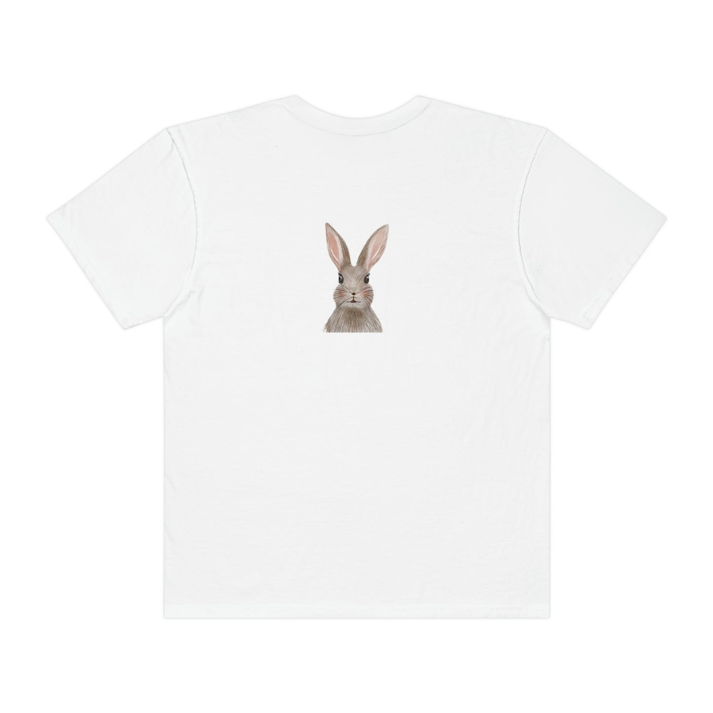 ‘Bunny’ Printed Front & Back. Unisex Garment-Dyed T-shirt