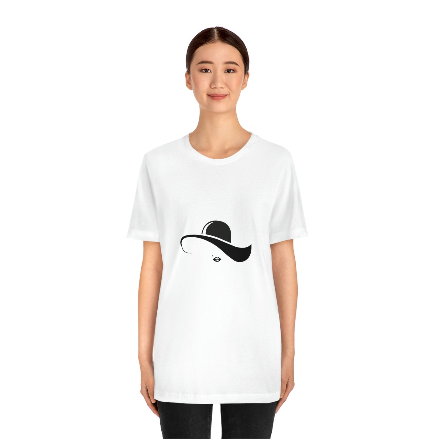 ‘Elegant hat’ Unisex Jersey Short Sleeve Tee