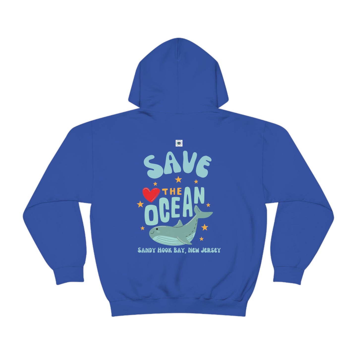 ‘Save the Ocean. Sandy Hook Bay, N.J’ ORIGINAL DESIGN Unisex Heavy Blend™ Hooded Sweatshirt