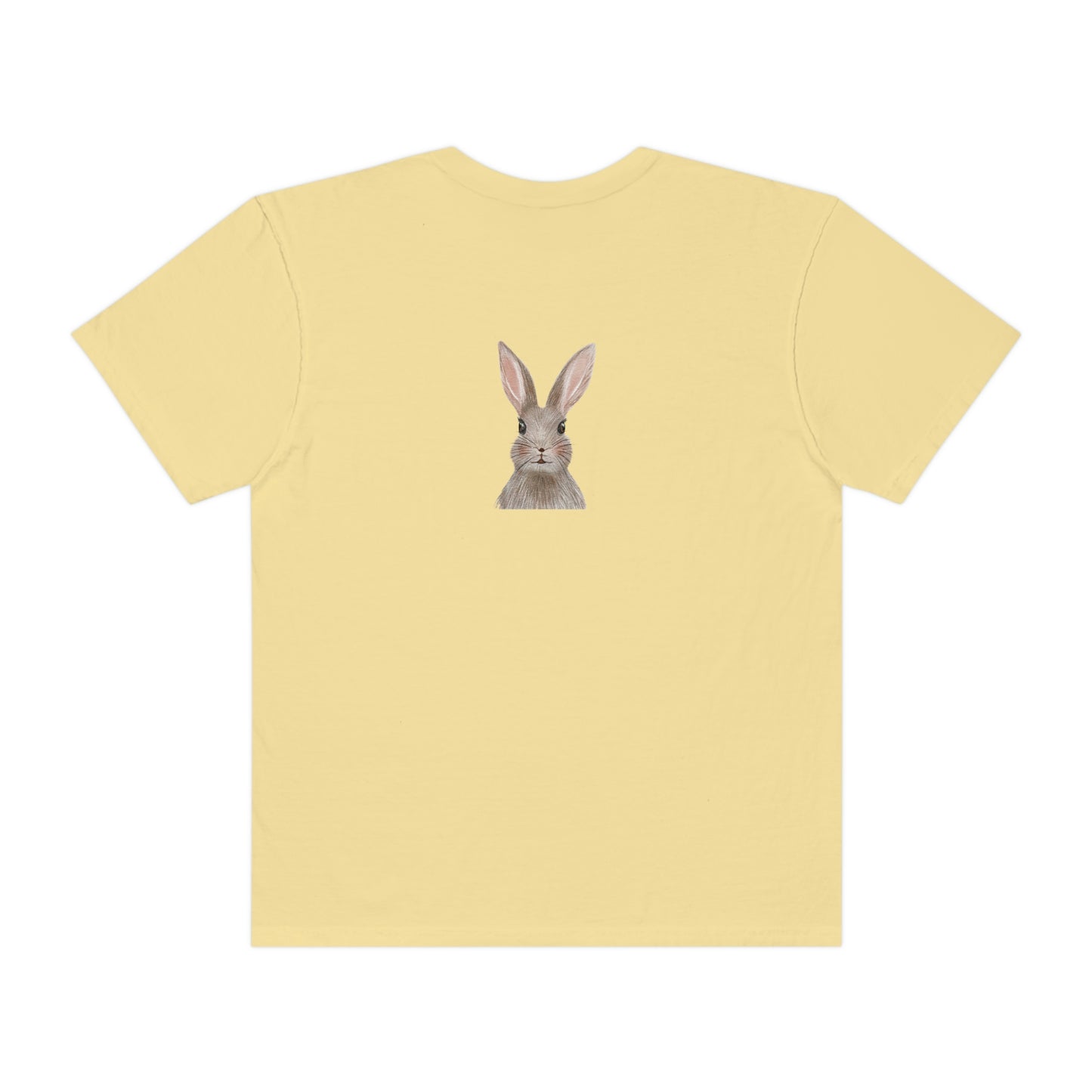 ‘Bunny’ Printed Front & Back. Unisex Garment-Dyed T-shirt