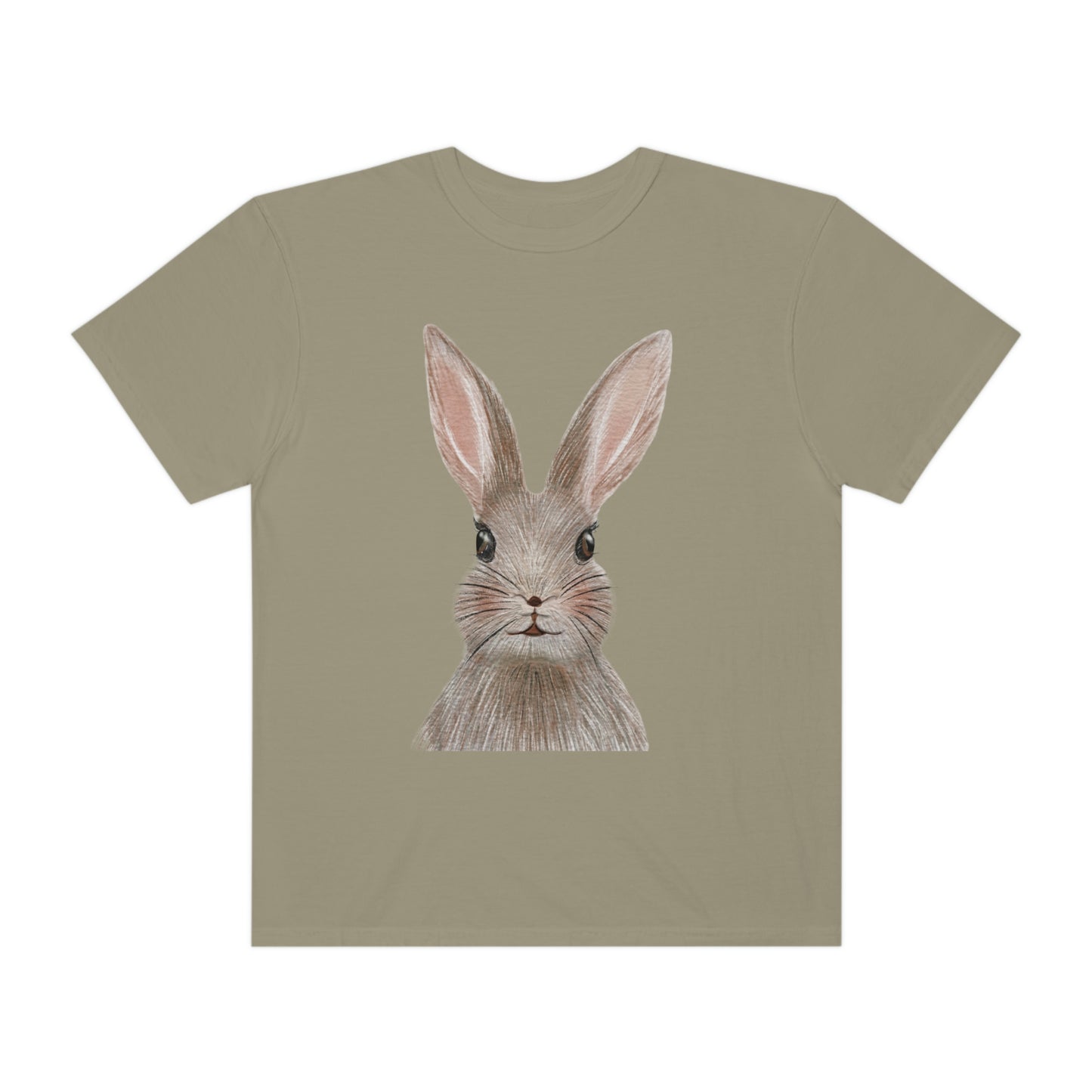 ‘Bunny’ Printed Front & Back. Unisex Garment-Dyed T-shirt