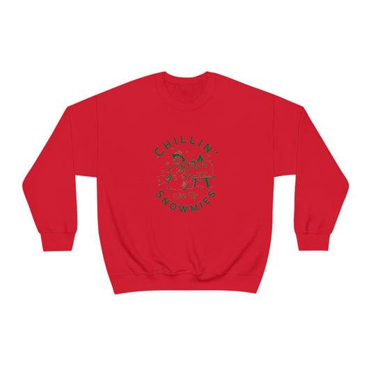 ‘Chillin’ With My Snowmies’ Unisex Heavy Blend™ Crewneck Sweatshirt