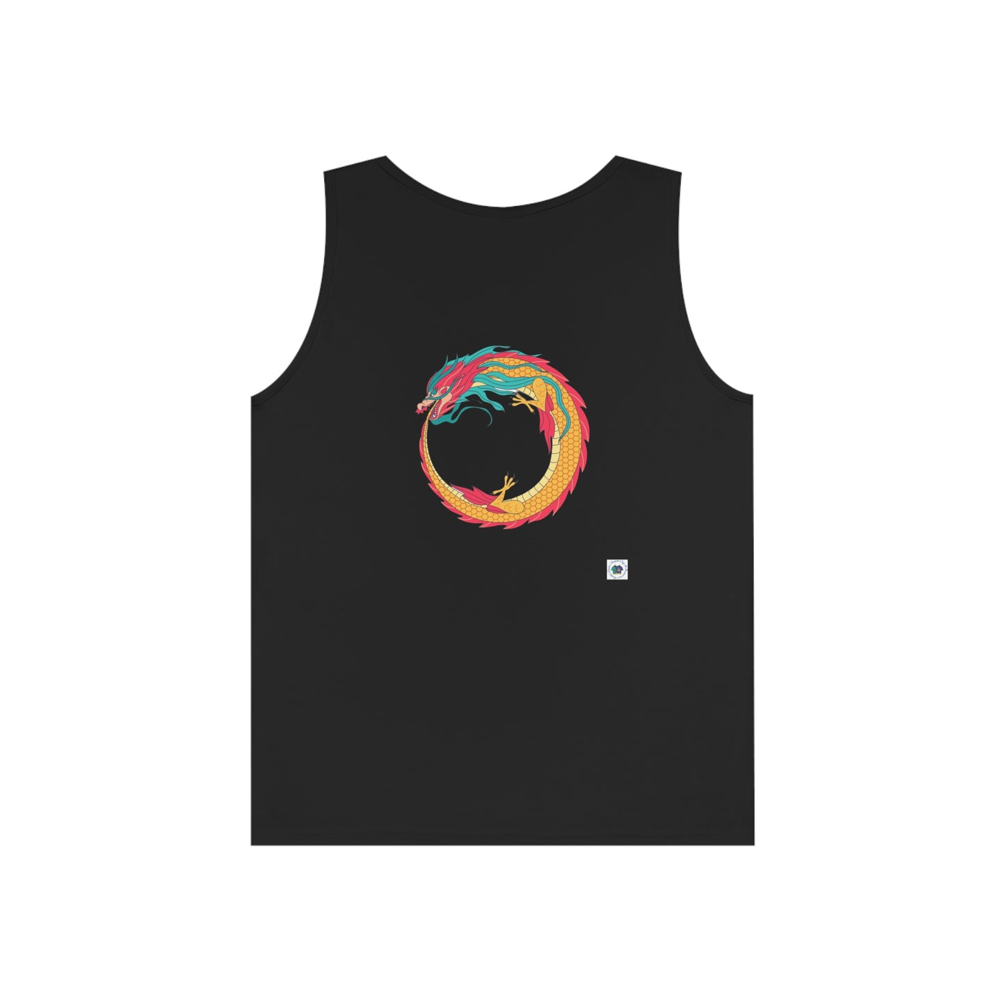 ‘The Ouroboros’ symbol of rebirth, eternity, protection, self-reliance & unity. Printed Front, Back. Unisex Heavy Cotton Tank Top