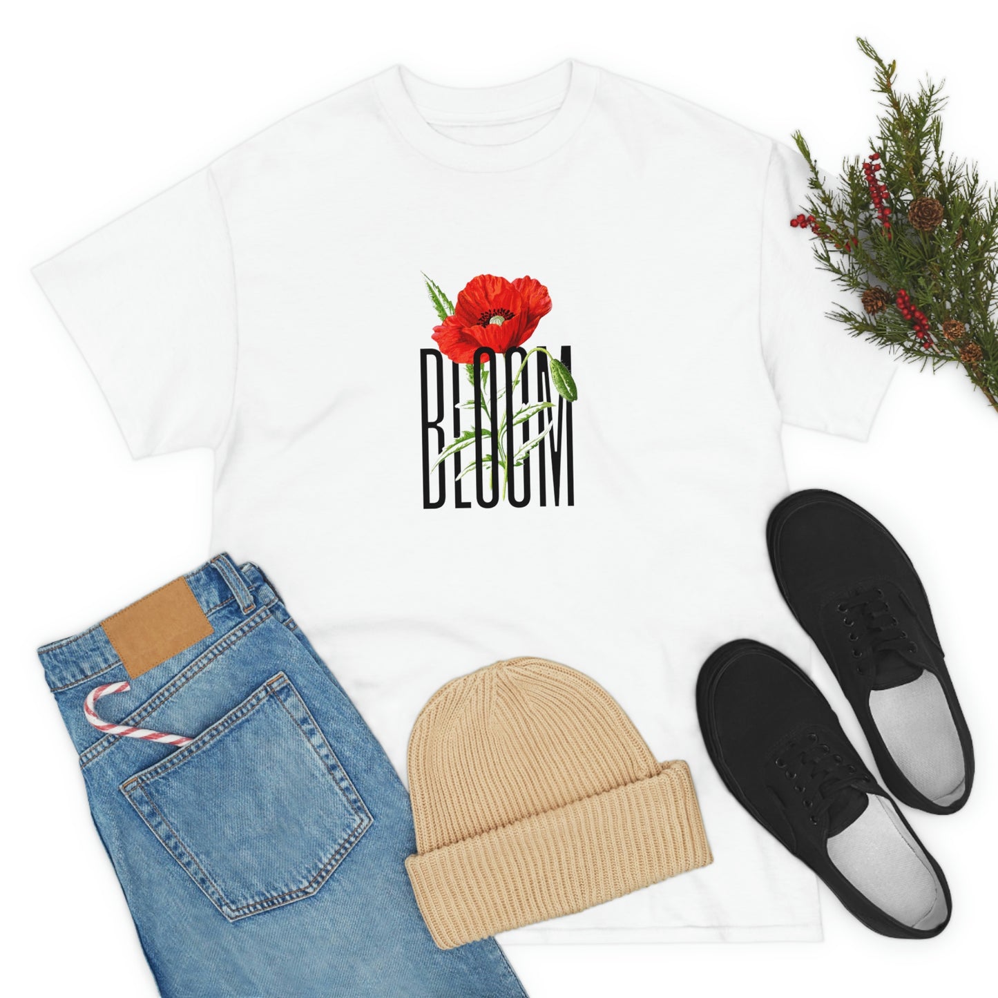 Camiseta unisex de algodón pesado 'BLOOM'