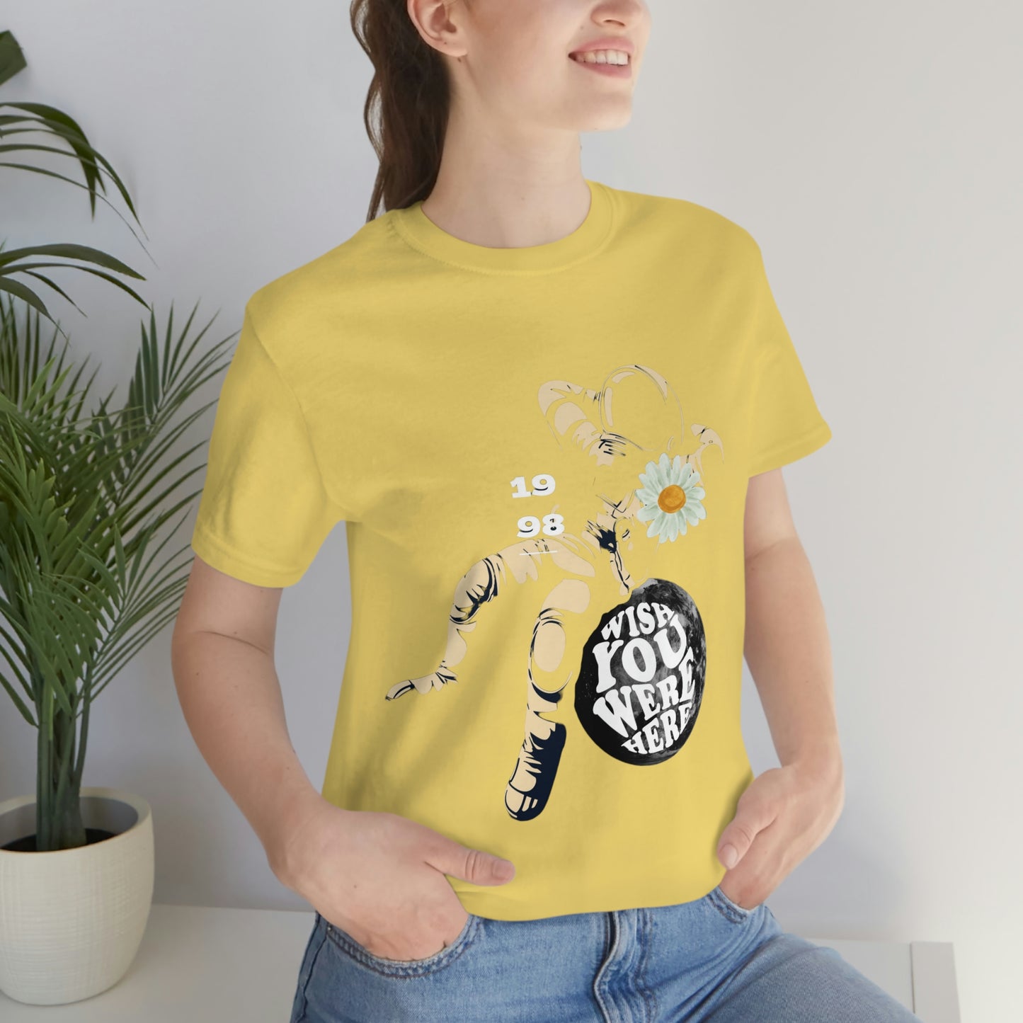 Camiseta de manga corta de jersey unisex "Ojalá estuvieras aquí"