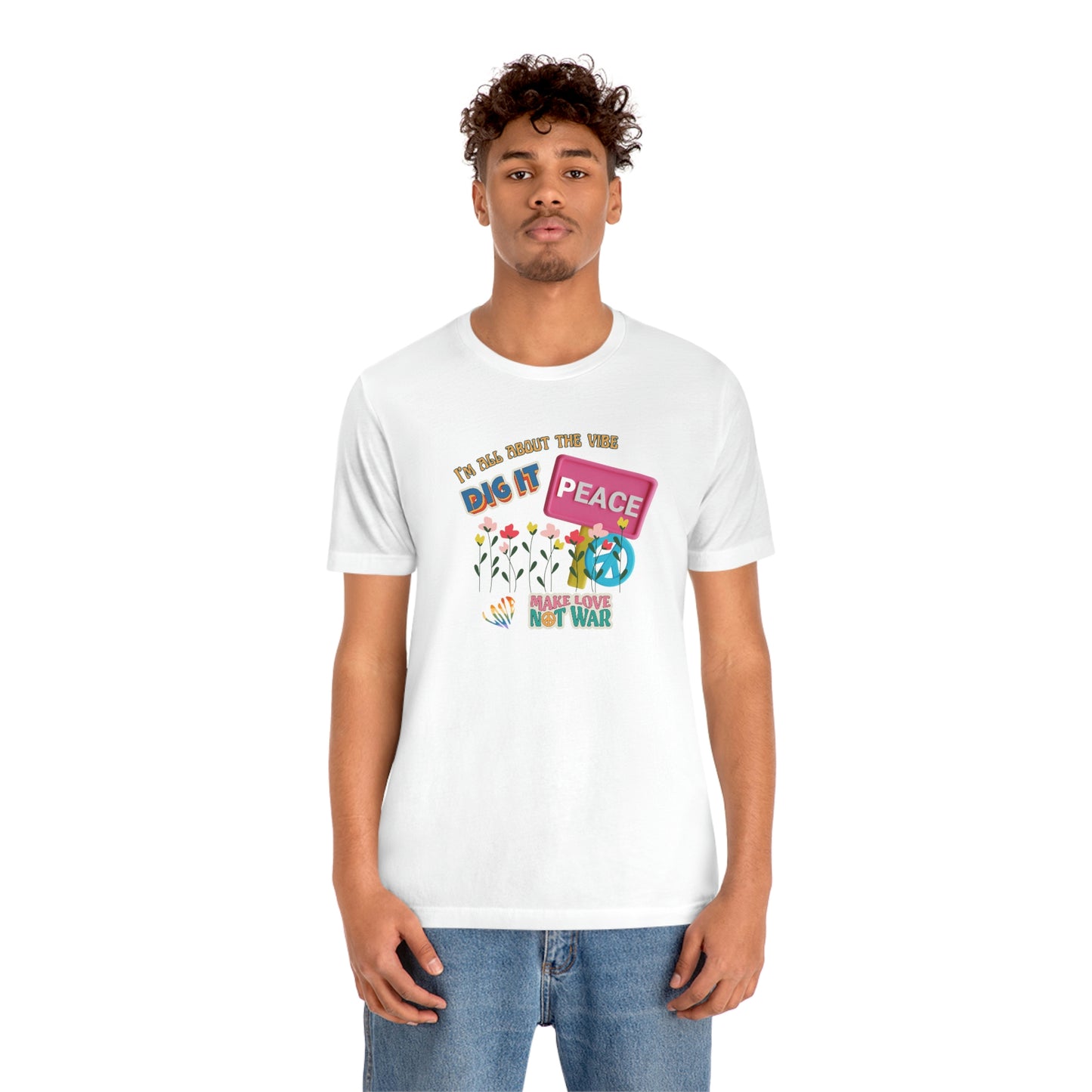 Camiseta de manga corta de jersey unisex 'I'm all About the vibe'