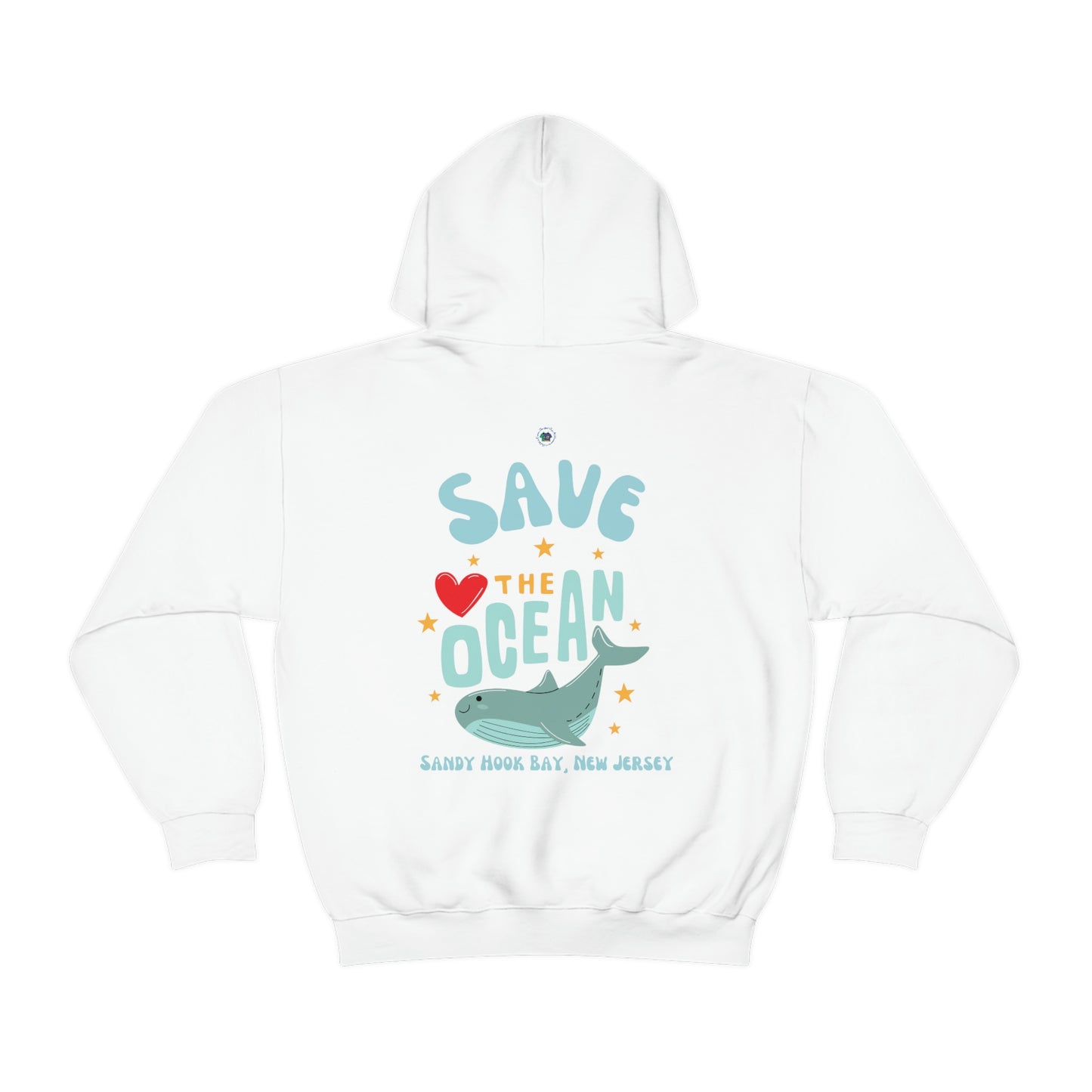 ‘Save the Ocean. Sandy Hook Bay, N.J’ ORIGINAL DESIGN Unisex Heavy Blend™ Hooded Sweatshirt