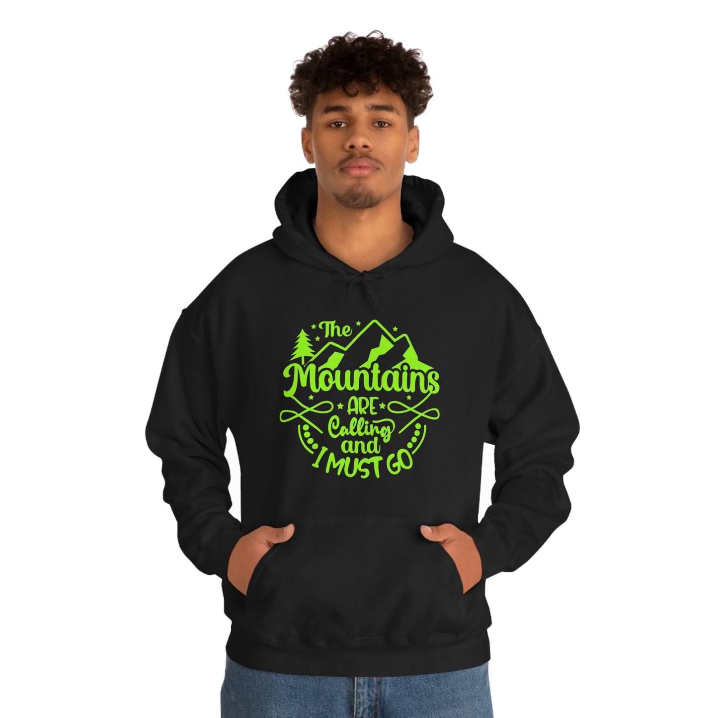 'Las montañas están llamando y debo irme' Sudadera con capucha unisex Heavy Blend™