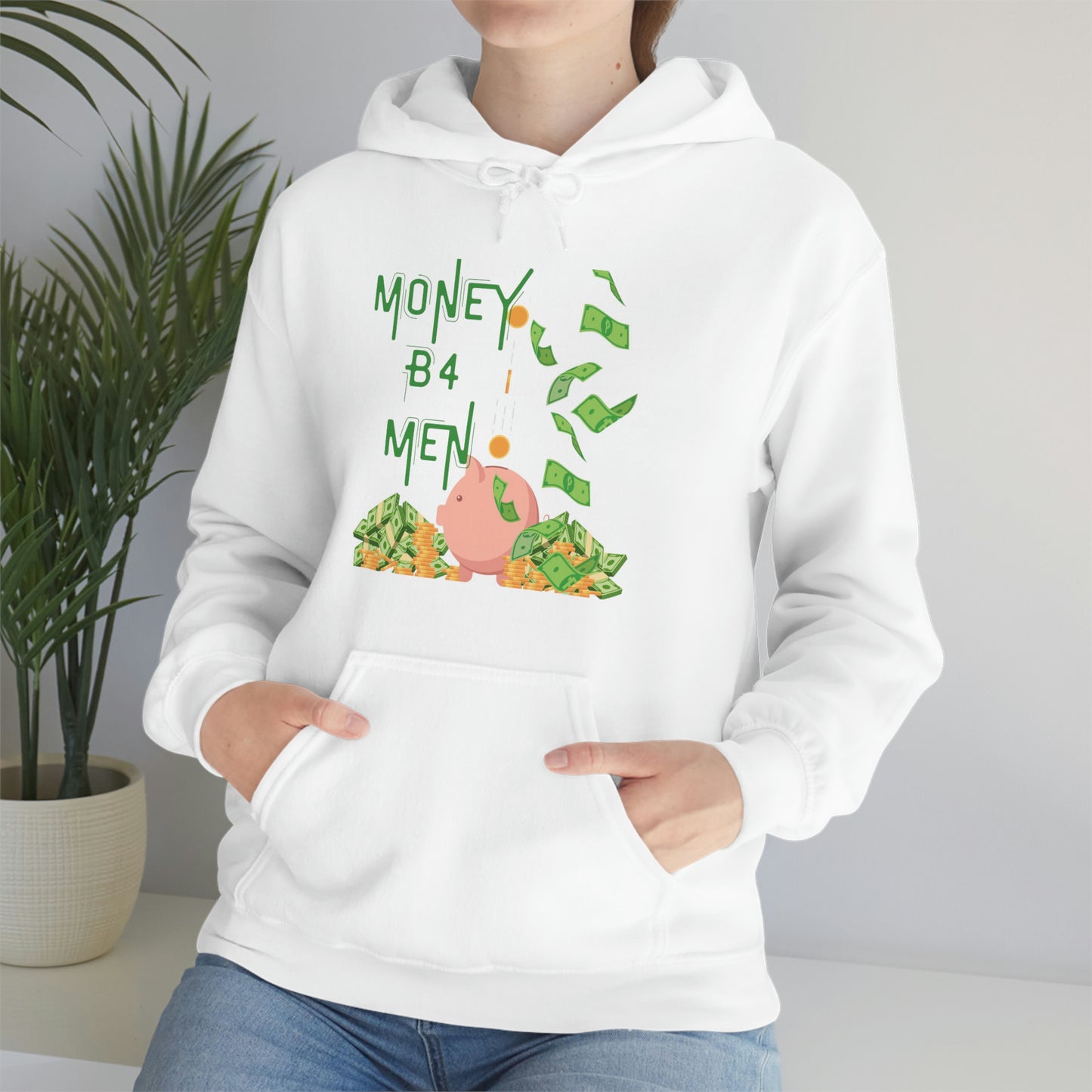 ‘Money B4 Men’   Unisex Heavy Blend™ Hooded Sweatshirt