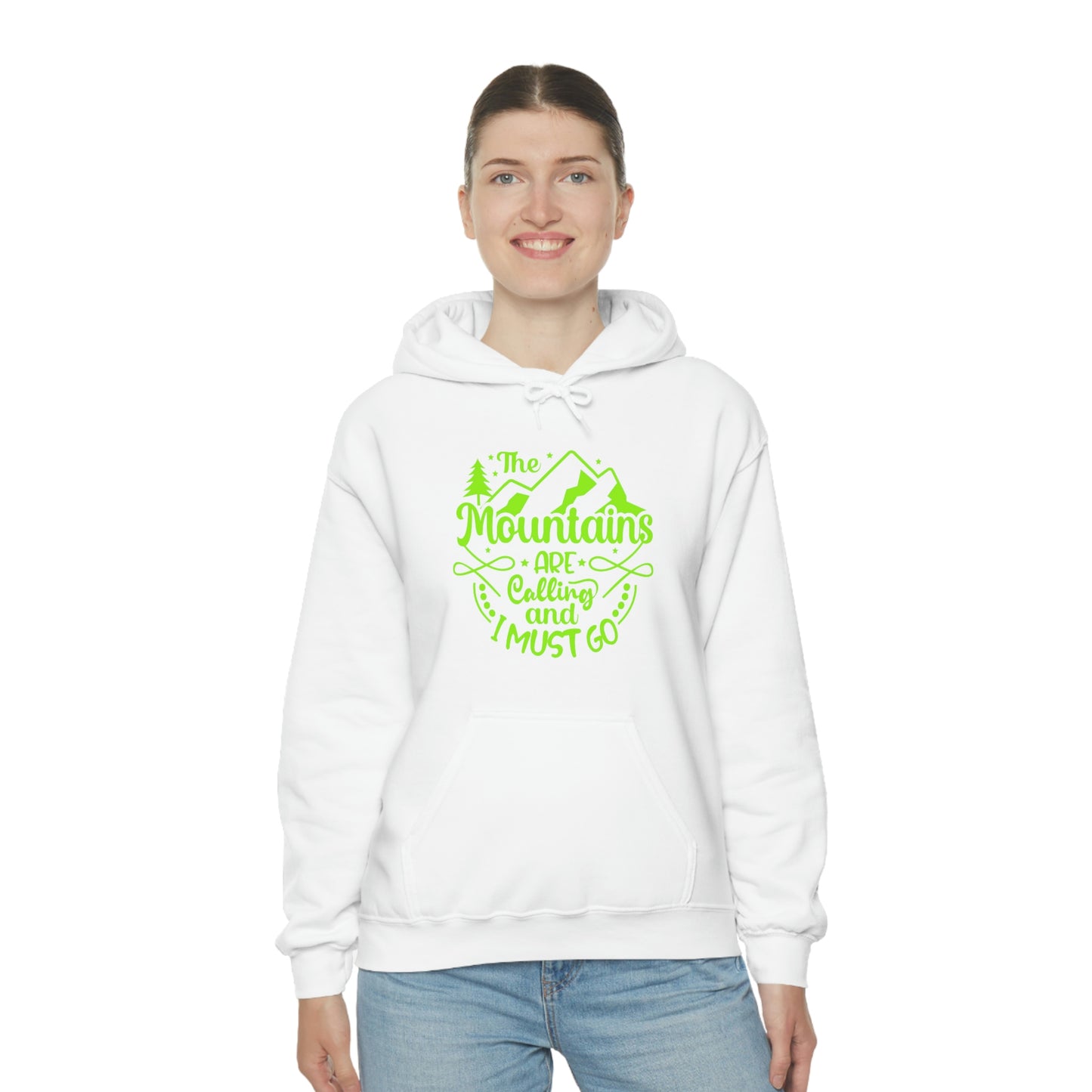 'Las montañas están llamando y debo irme' Sudadera con capucha unisex Heavy Blend™