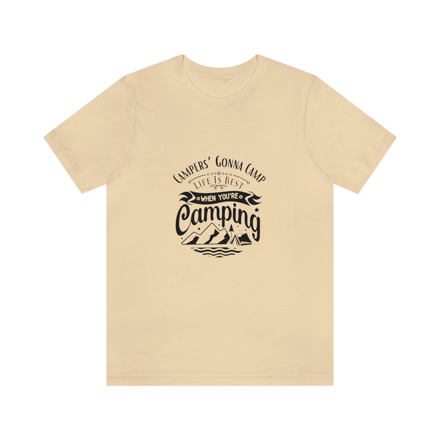 ‘Campers gonna camp’ Unisex Jersey Short Sleeve Tee