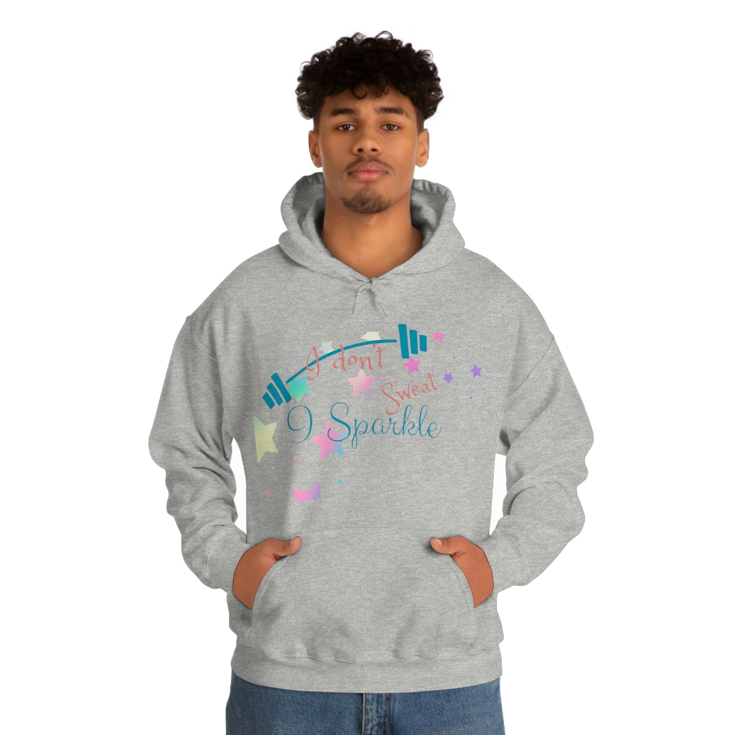‘I don’t sweat, I Sparkle’  Unisex Heavy Blend™ Hooded Sweatshirt