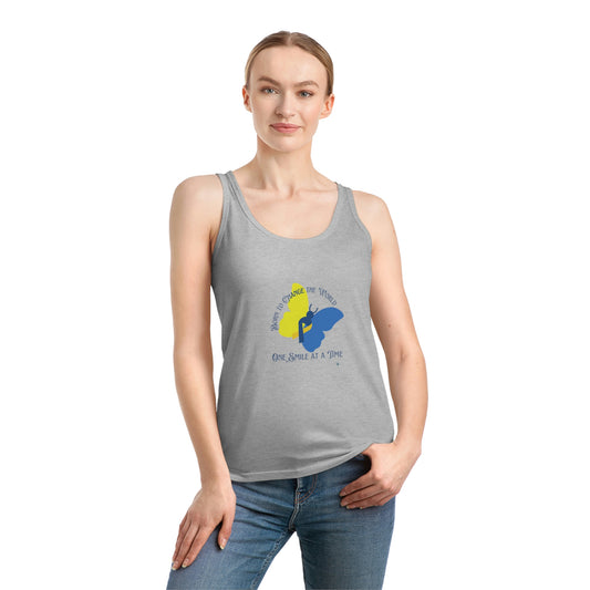 ‘Born to change the world one smile at a time’  Women's Dreamer Tank Top