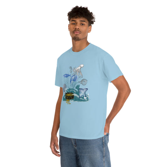 ‘Under The Sea’ Printed Front & Back  Unisex Heavy Cotton Tee