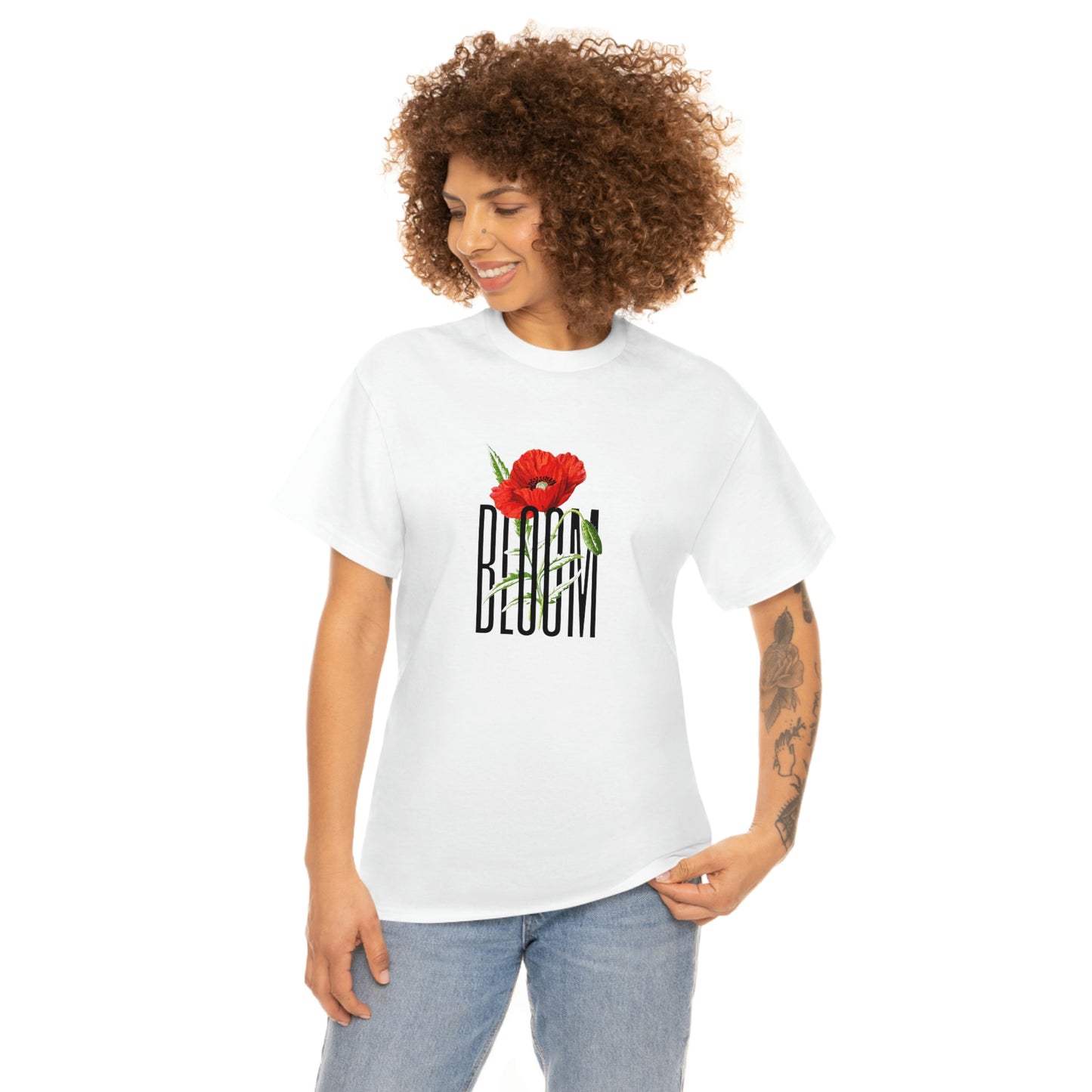 Camiseta unisex de algodón pesado 'BLOOM'