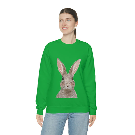 ‘Bunny’ Printed Front & Back.  Unisex Heavy Blend™ Crewneck Sweatshirt