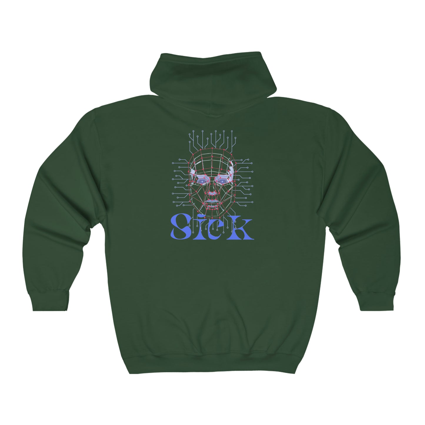 ‘SICK’ Printed Front & Back Unisex Heavy Blend™ Full Zip Hooded Sweatshirt