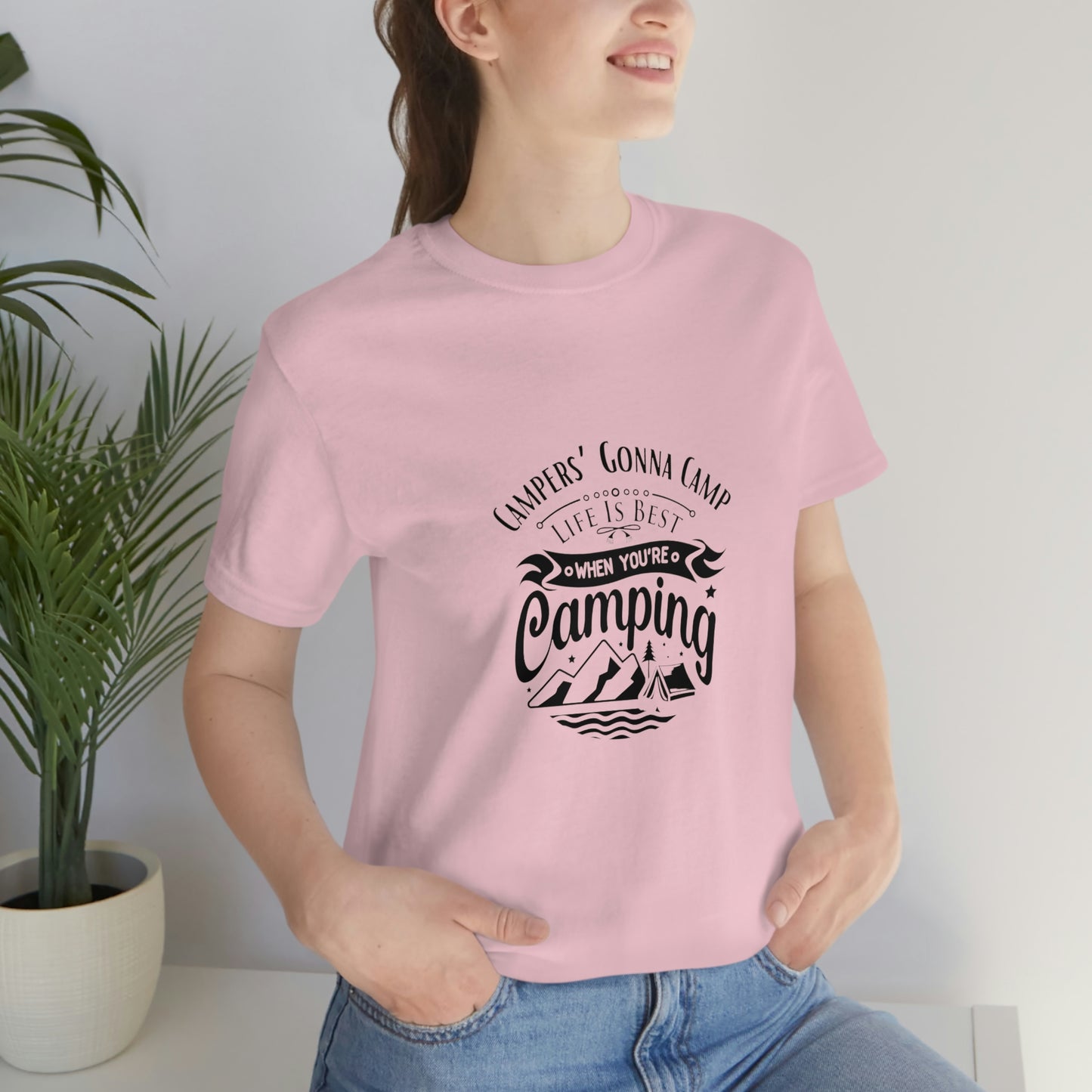 ‘Campers gonna camp’ Unisex Jersey Short Sleeve Tee