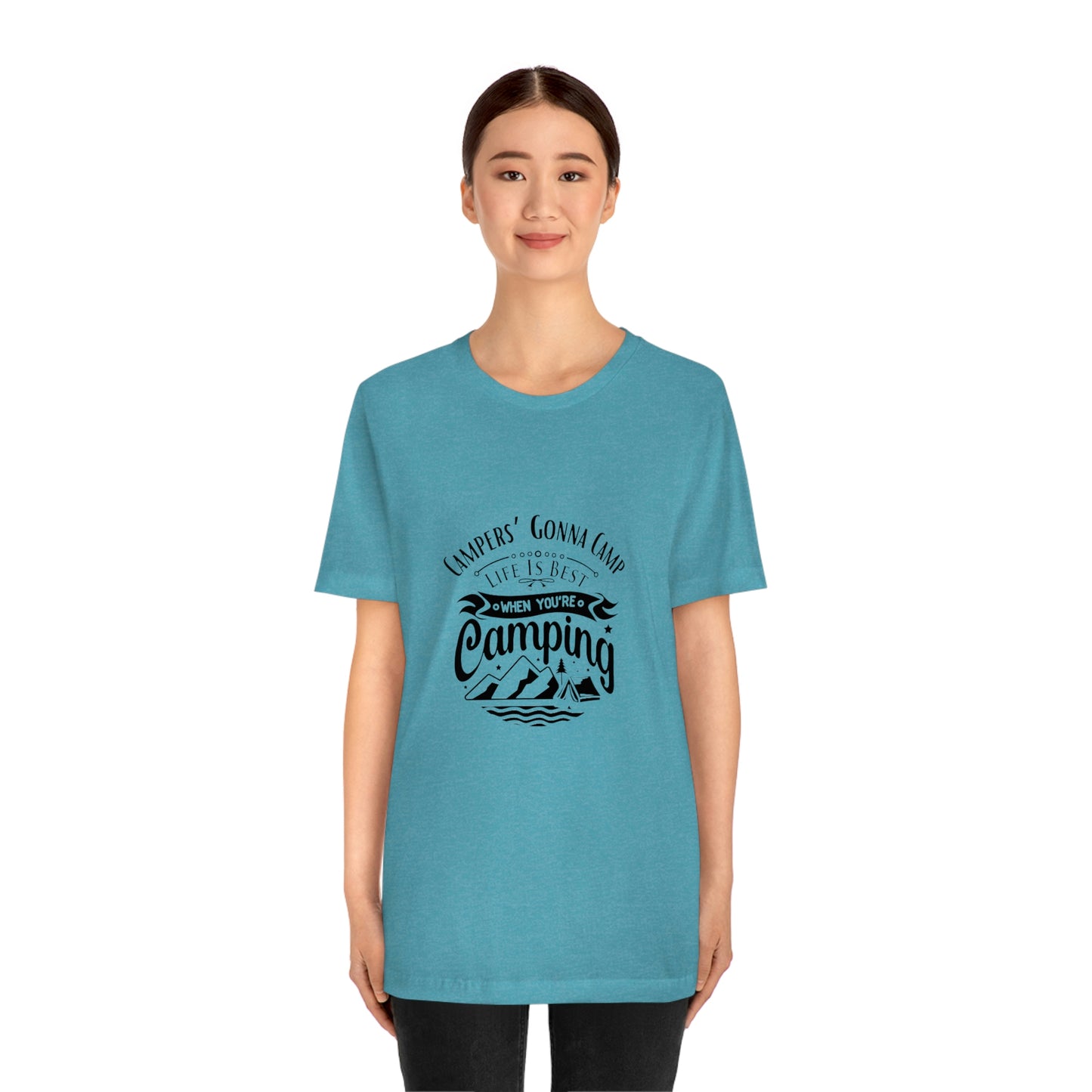 ‘Campers gonna camp’ Unisex Jersey Short Sleeve Tee