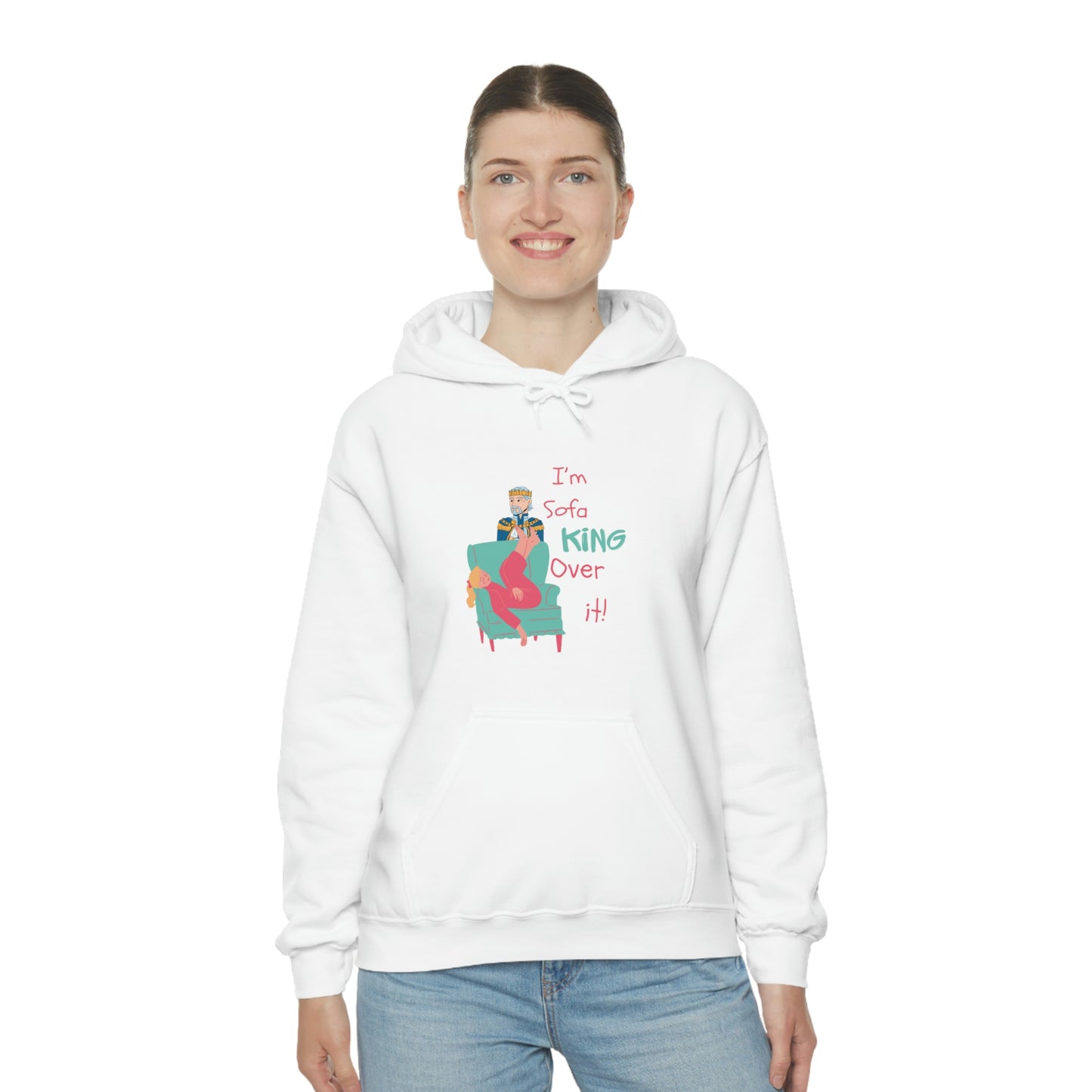 ‘I’m sofa king over it!’  Unisex Heavy Blend™ Hooded Sweatshirt