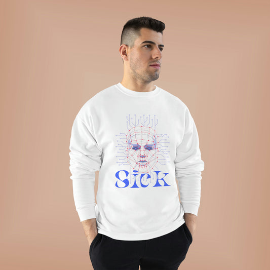 ‘Sick mind’ Printed on Front & Back. Unisex EcoSmart® Crewneck Sweatshirt