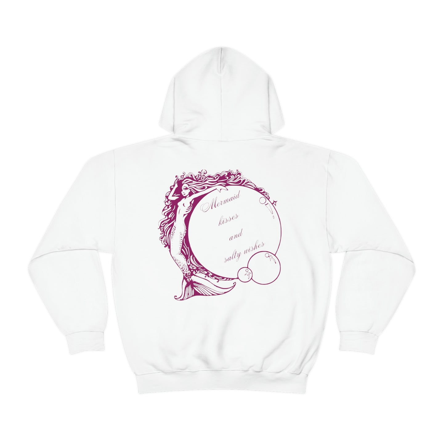 ‘Mermaid kisses and Salty Wishes’ Printed Front & Back. Unisex Heavy Blend™ Hooded Sweatshirt