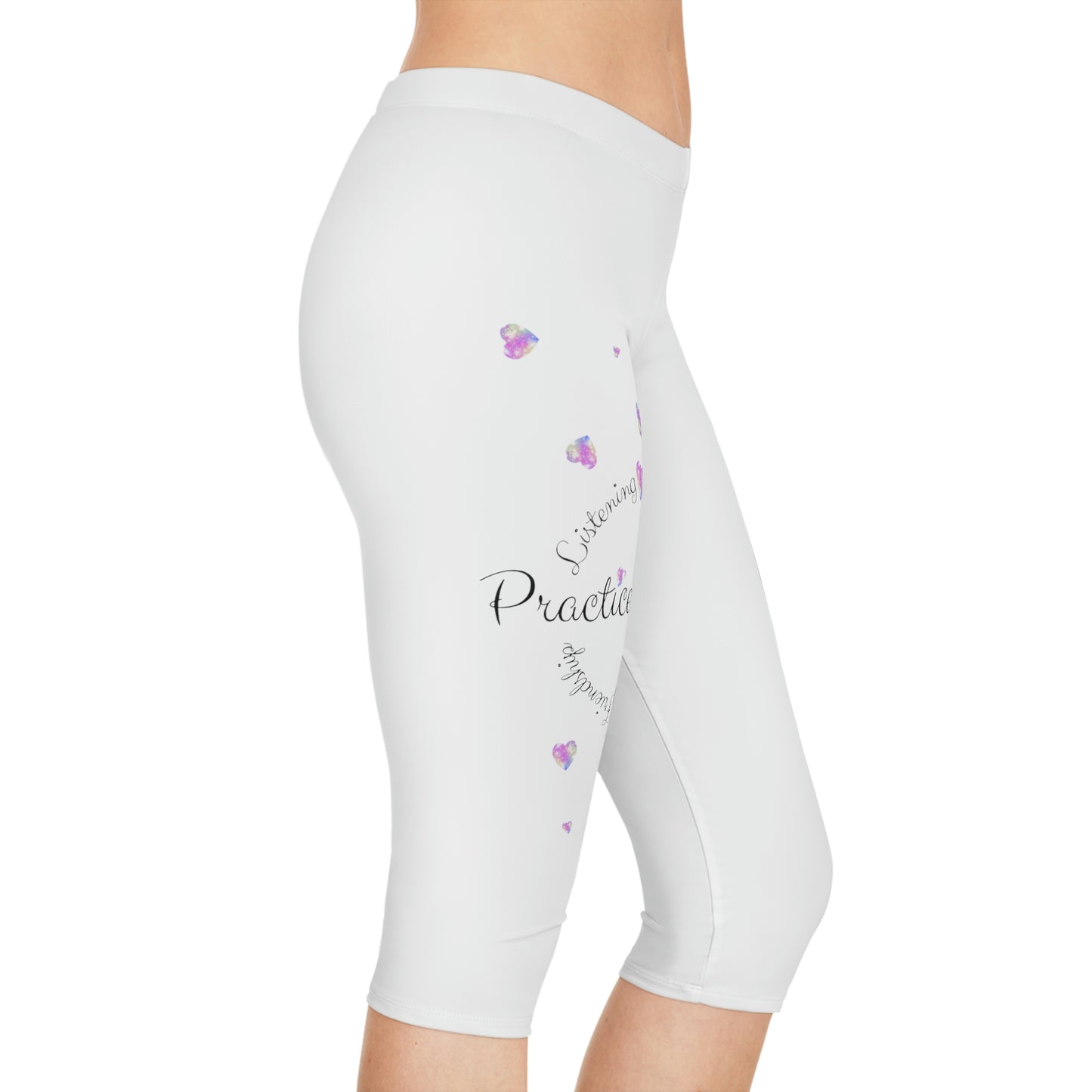 ‘Practice Listening, Patience, Manners, Friendship’  Women's Capri Leggings