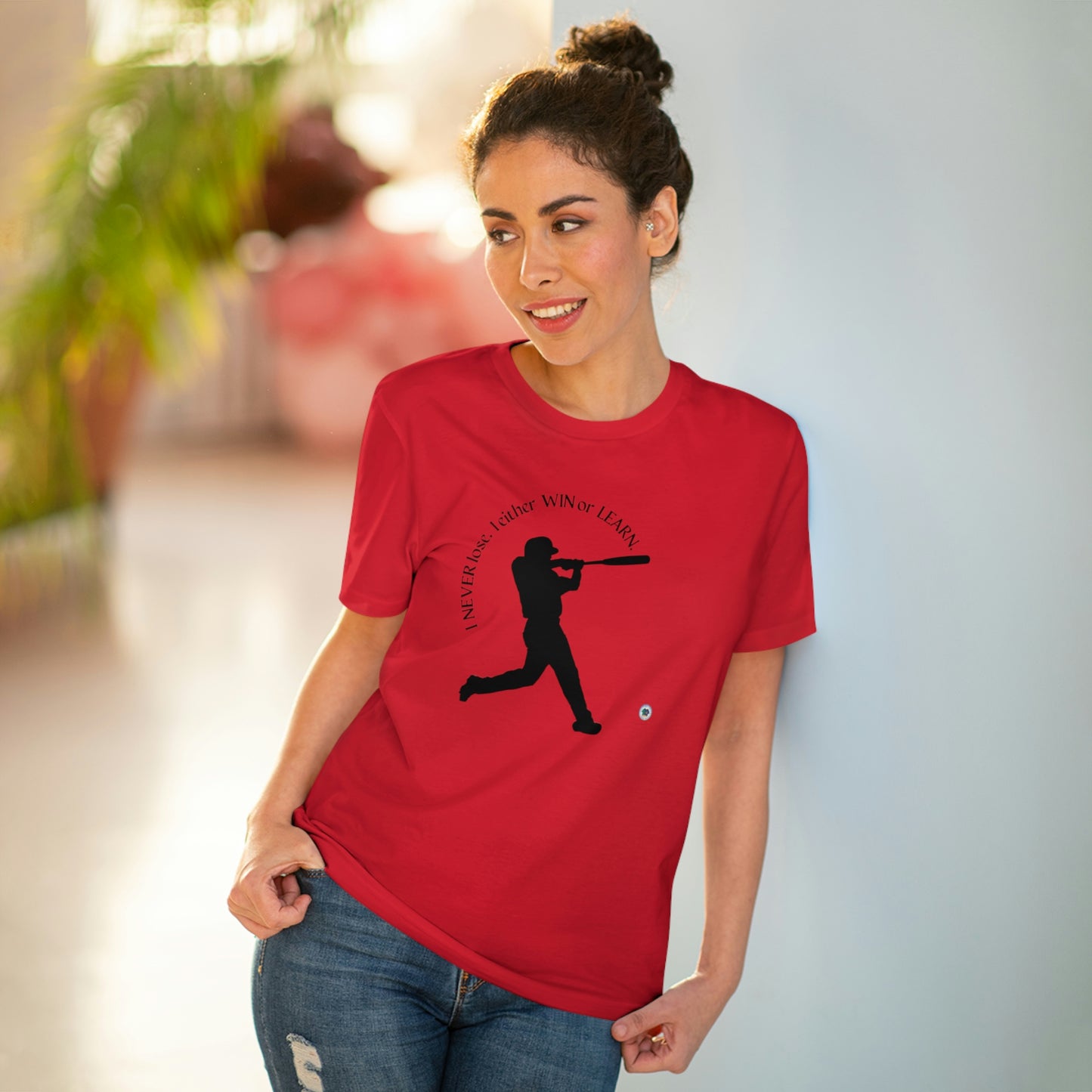 ‘Baseball. I never lose. I either win or learn’  Organic Creator T-shirt - Unisex