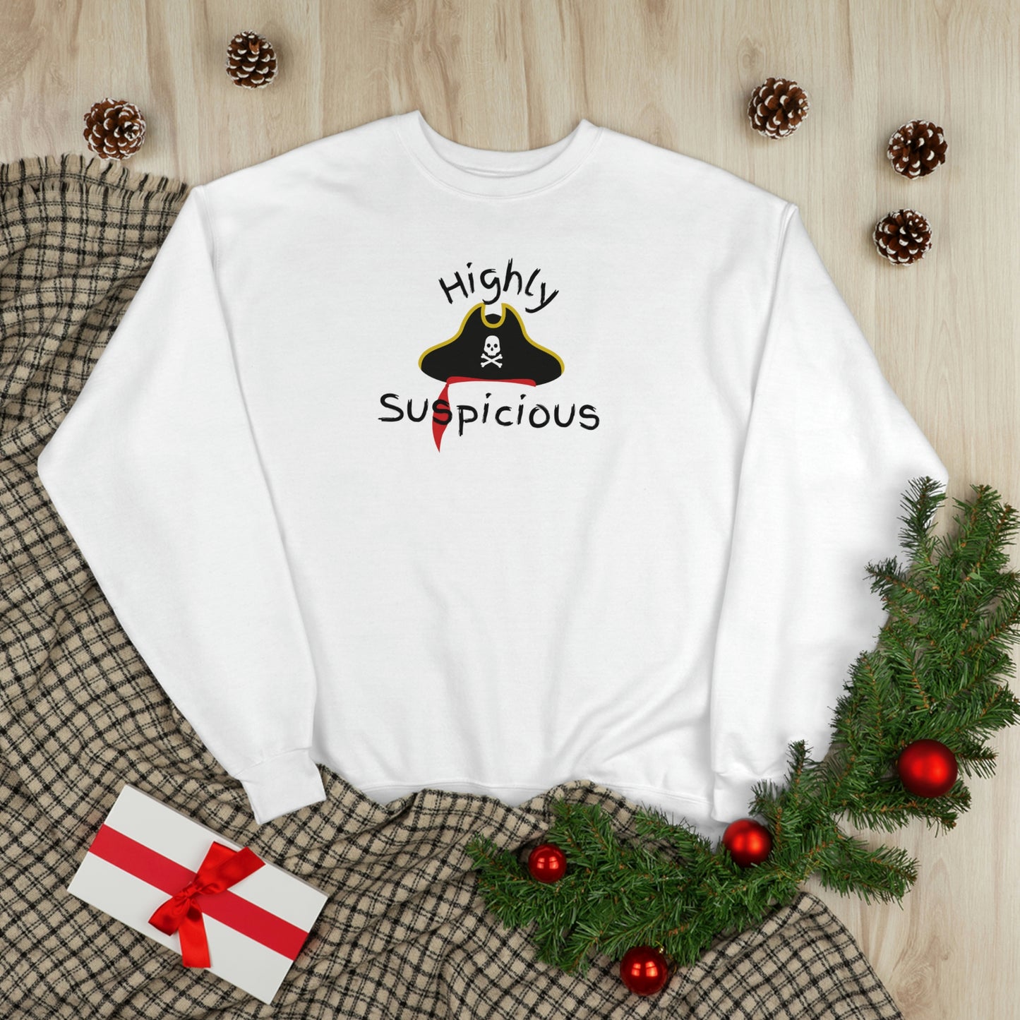 ‘Highly Suspicious’  Unisex EcoSmart® Crewneck Sweatshirt