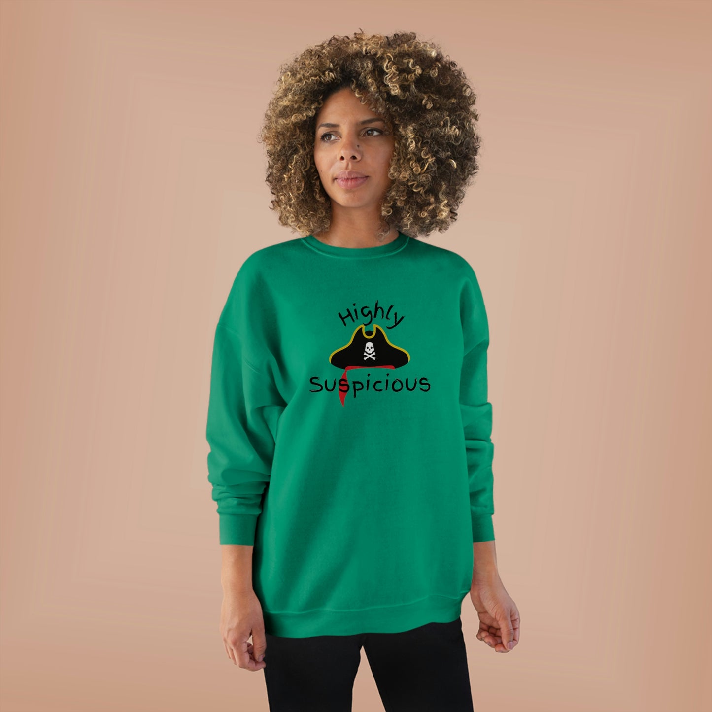 ‘Highly Suspicious’  Unisex EcoSmart® Crewneck Sweatshirt