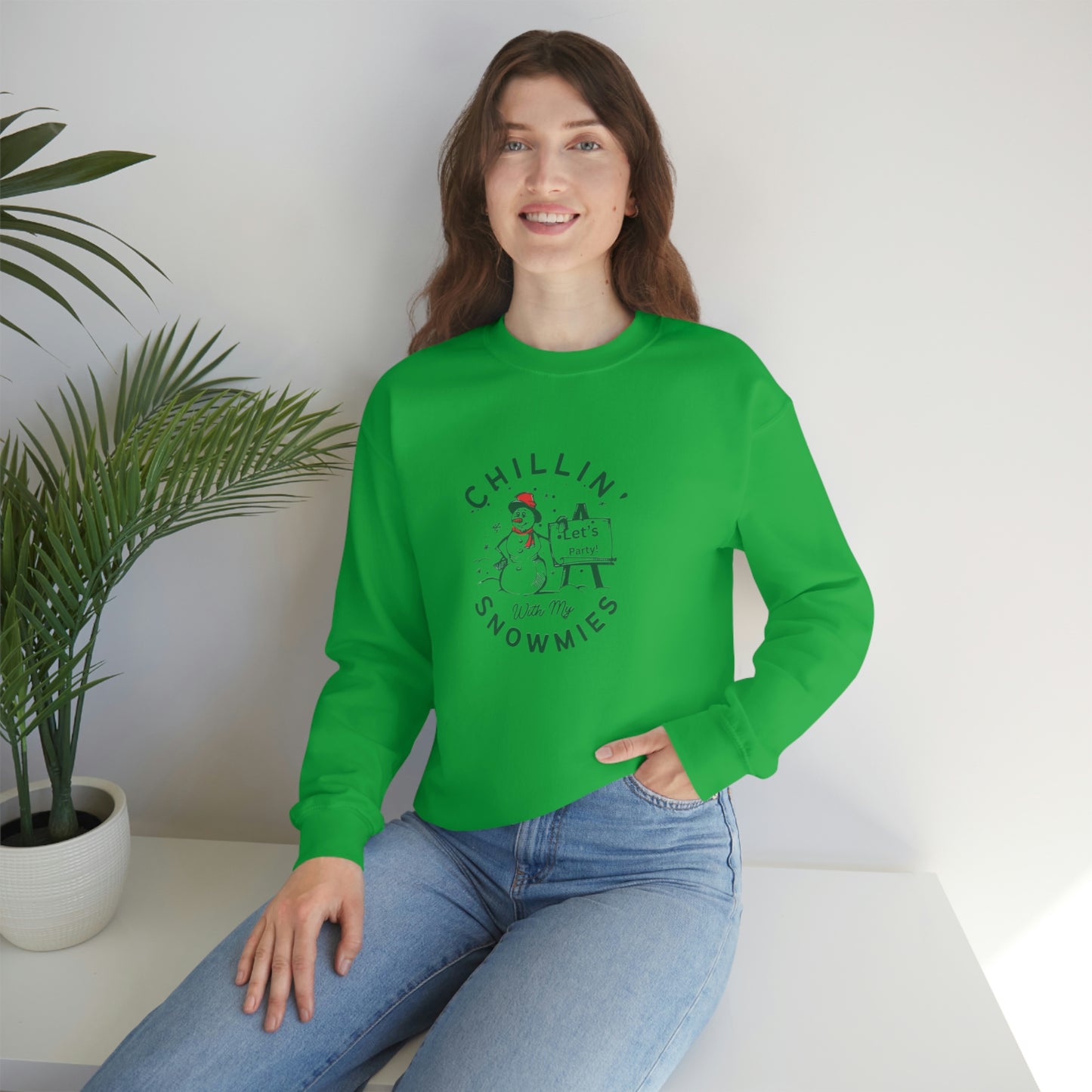 ‘Chillin’ With My Snowmies’ Unisex Heavy Blend™ Crewneck Sweatshirt