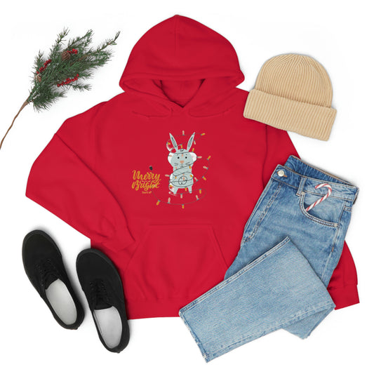 ‘Merry and bright…Sort of’ Unisex Heavy Blend™ Hooded Sweatshirt