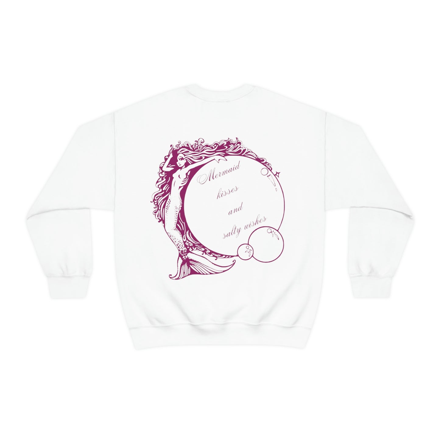 ‘Mermaid kisses and Salty Wishes’ Printed Front & Back. Unisex Heavy Blend™ Crewneck Sweatshirt