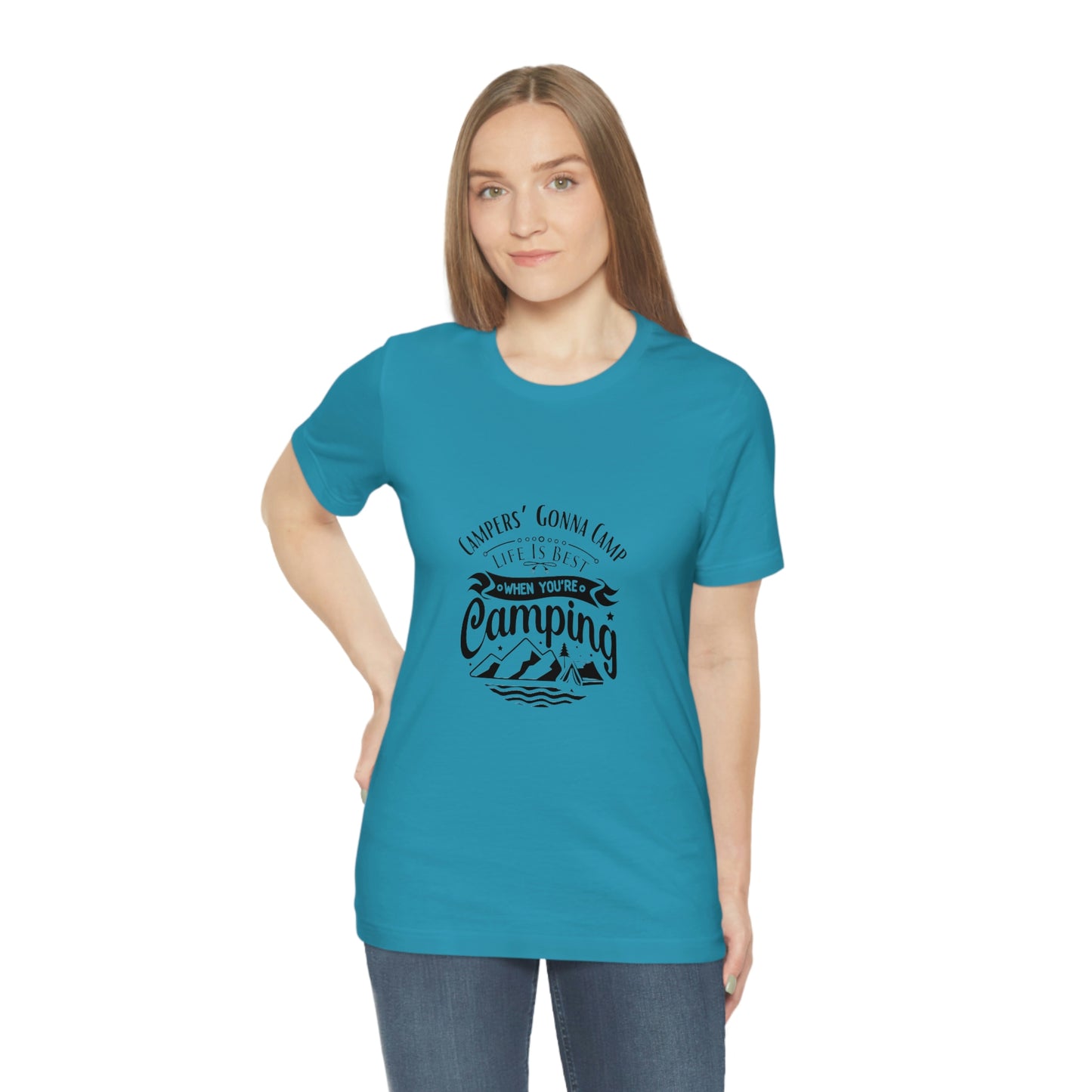 ‘Campers gonna camp’ Unisex Jersey Short Sleeve Tee