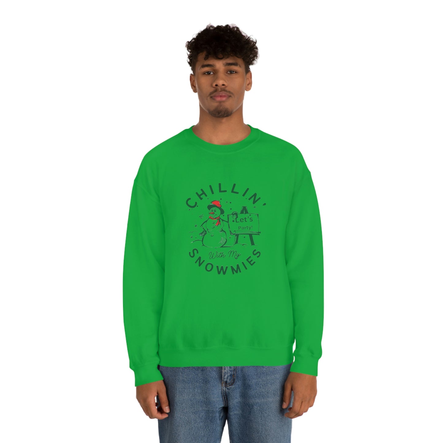 ‘Chillin’ With My Snowmies’ Unisex Heavy Blend™ Crewneck Sweatshirt